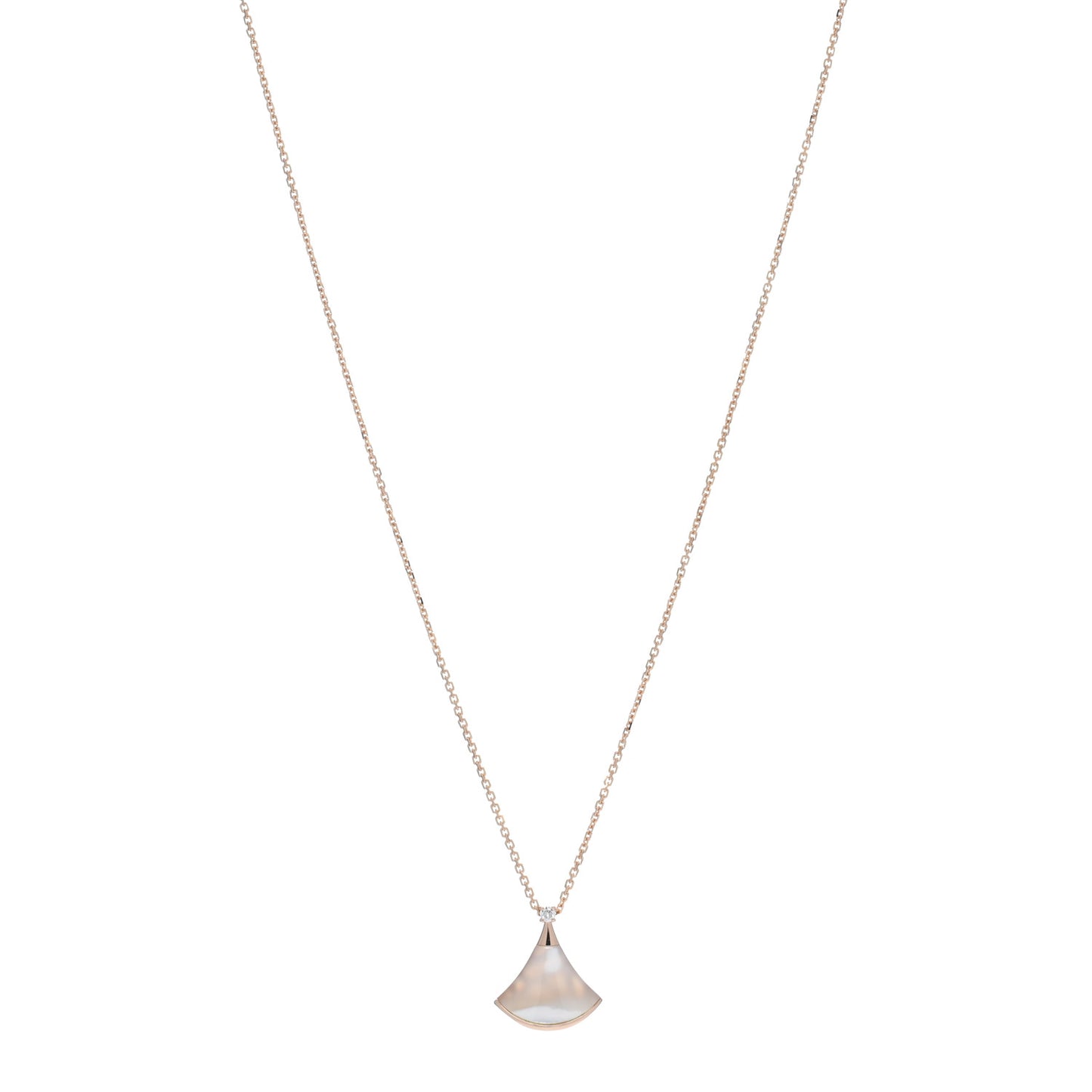 18K Rose Gold Diamond Mother of Pearl Small Divas' Dream Pendant Necklace