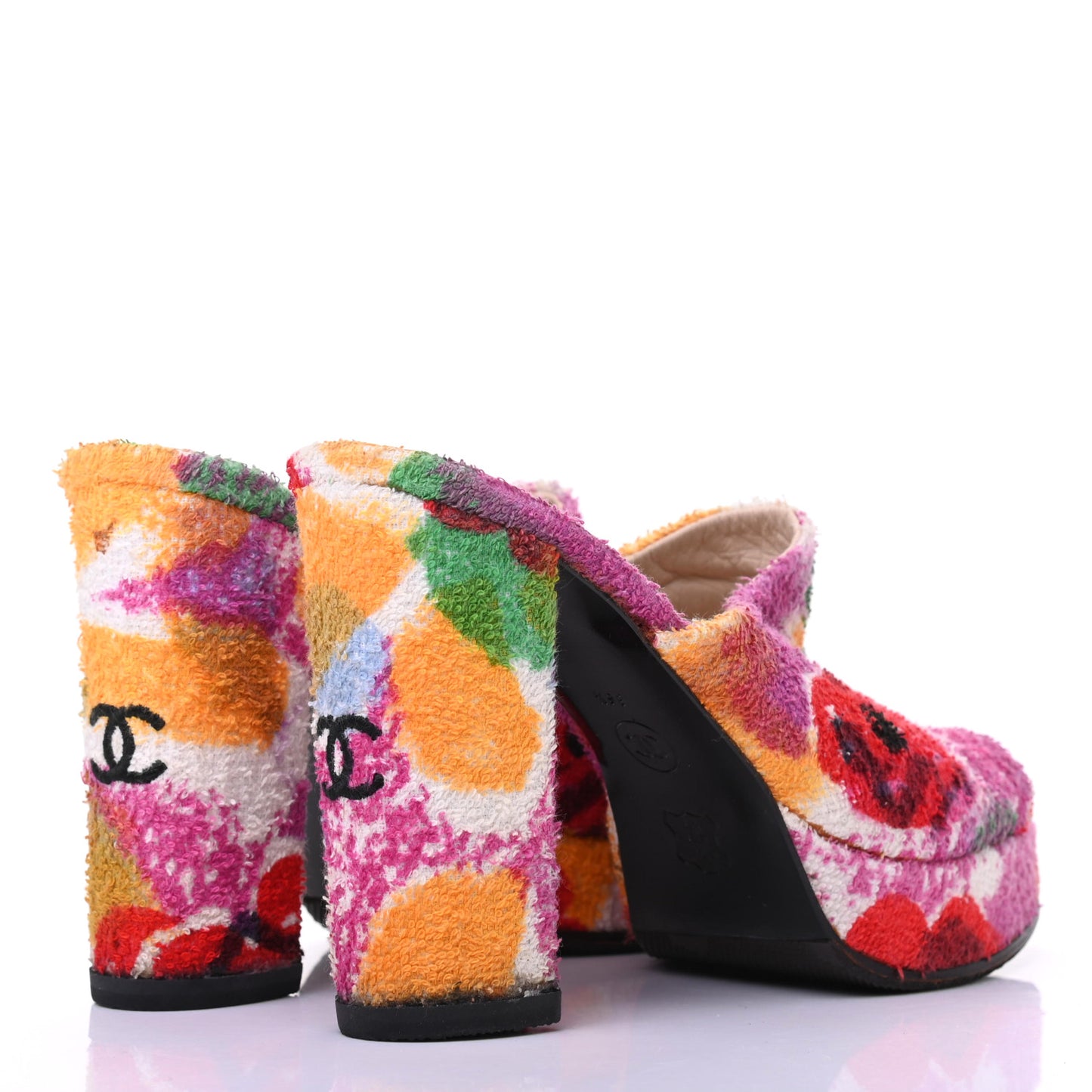 Terry Cloth CC Sandal Mule 36.5 Multicolor
