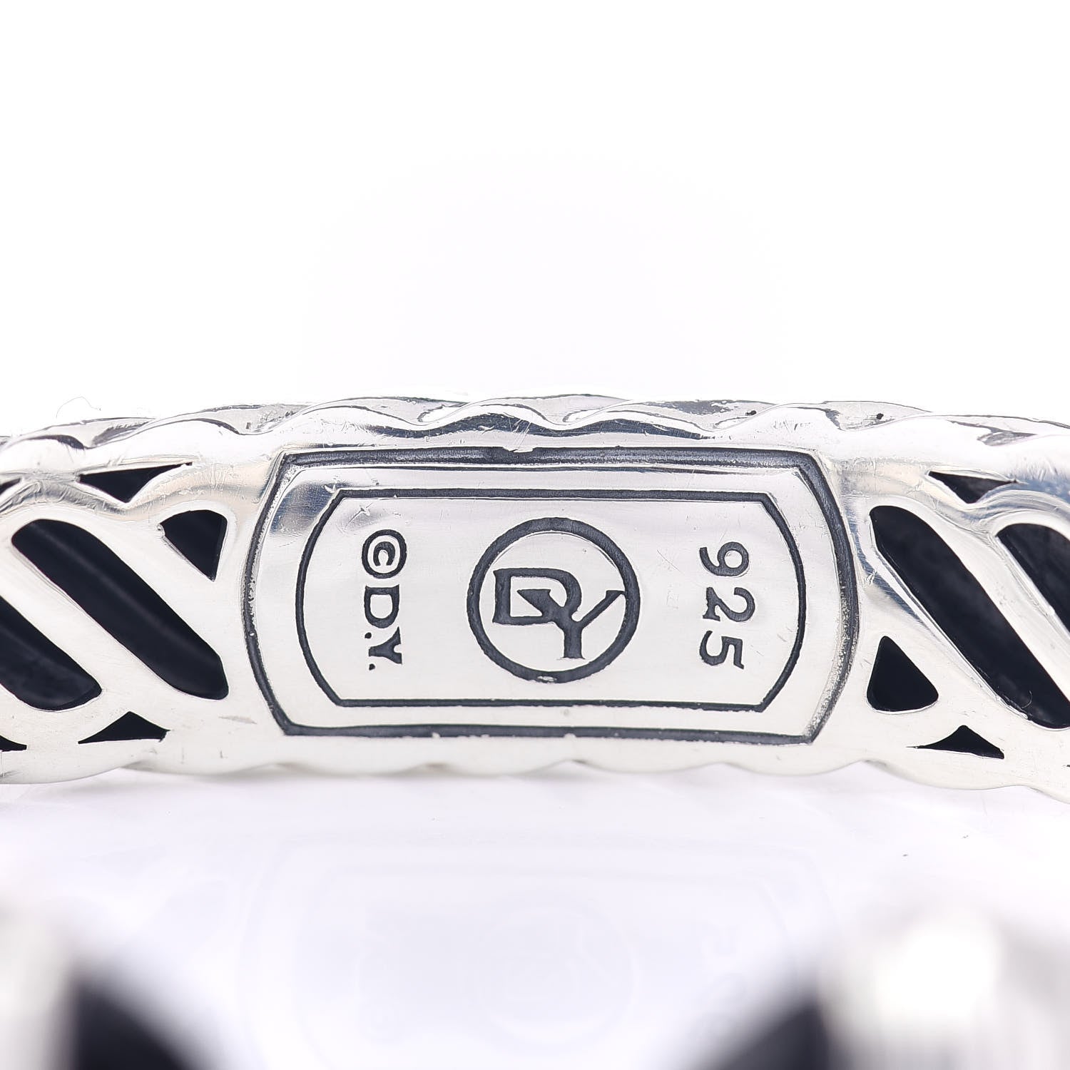 David Yurman Sterling Silver Black Onyx 10mm Waverly Bracelet 4 of 4