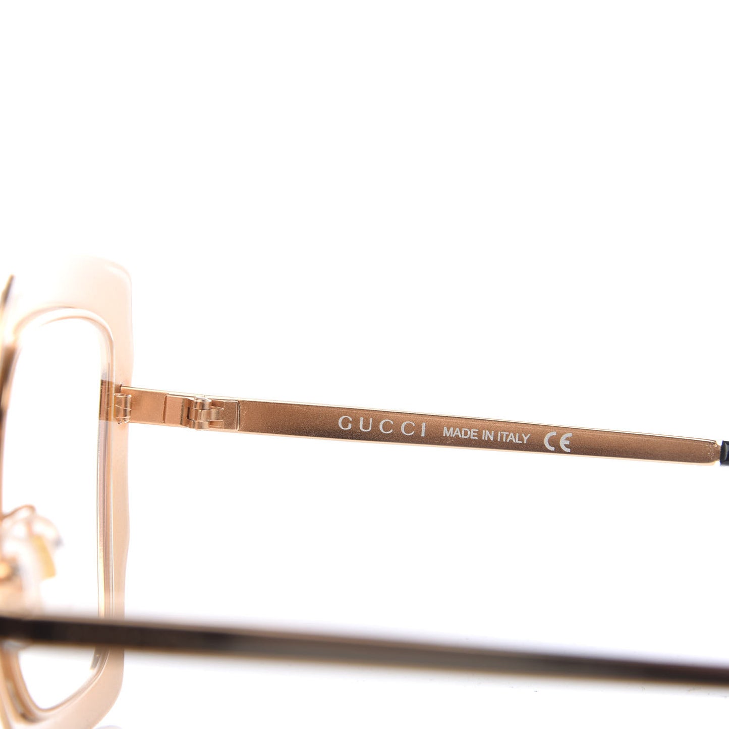 Metal Acetate Crystal Oversize GG0115S Sunglasses Gold
