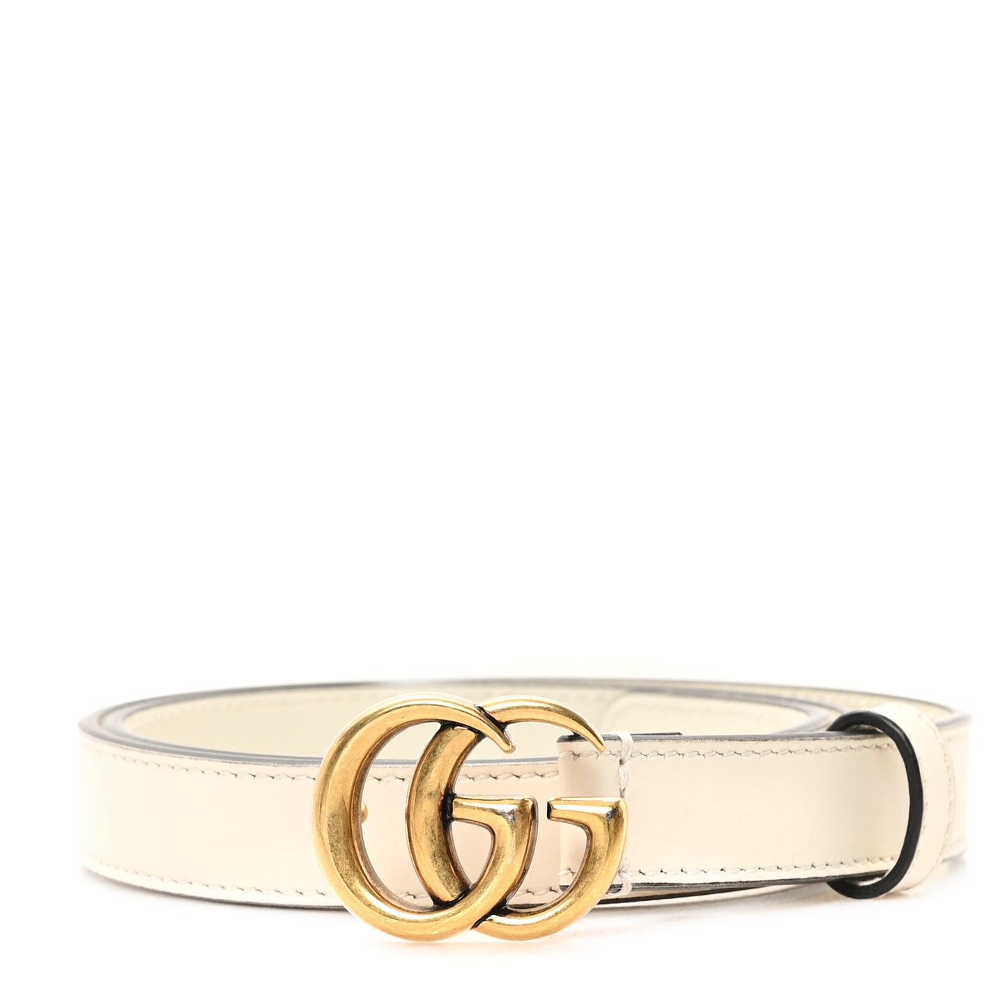 Calfskin Double G 20mm Belt 75 30 Mystic White