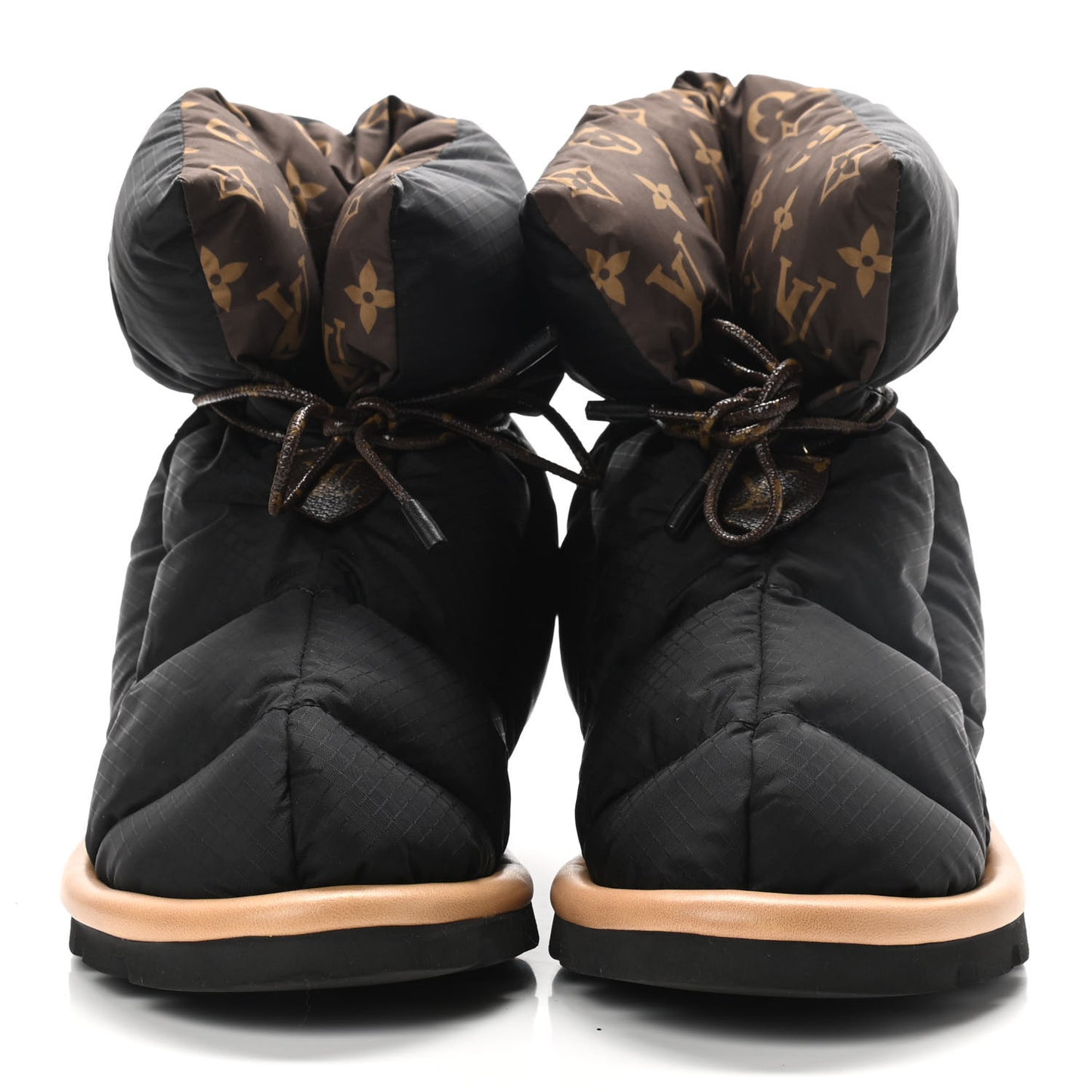 Nylon Monogram Pillow Comfort Ankle Boot 35 Black