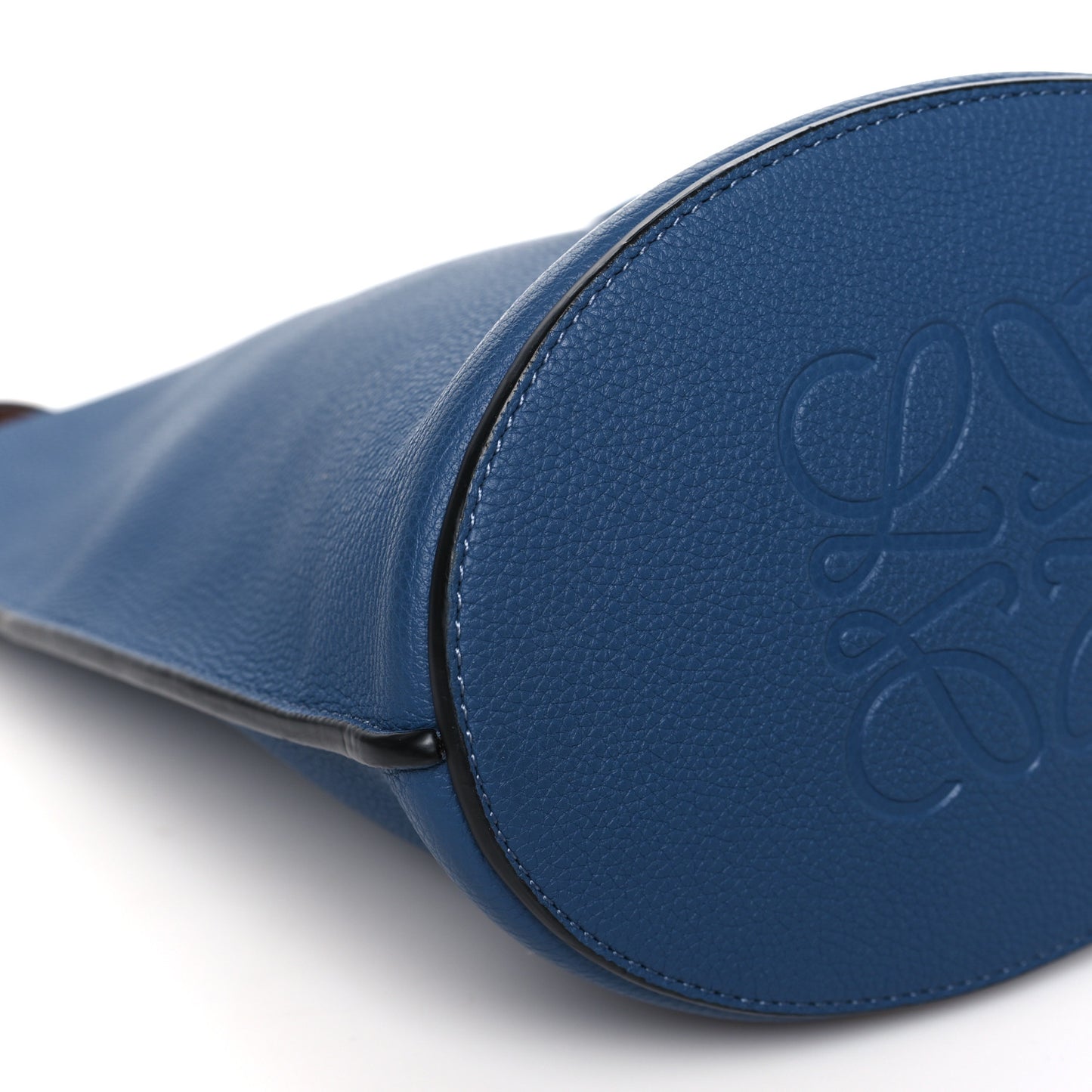 Calfskin Gate Bucket Bag Steel Blue