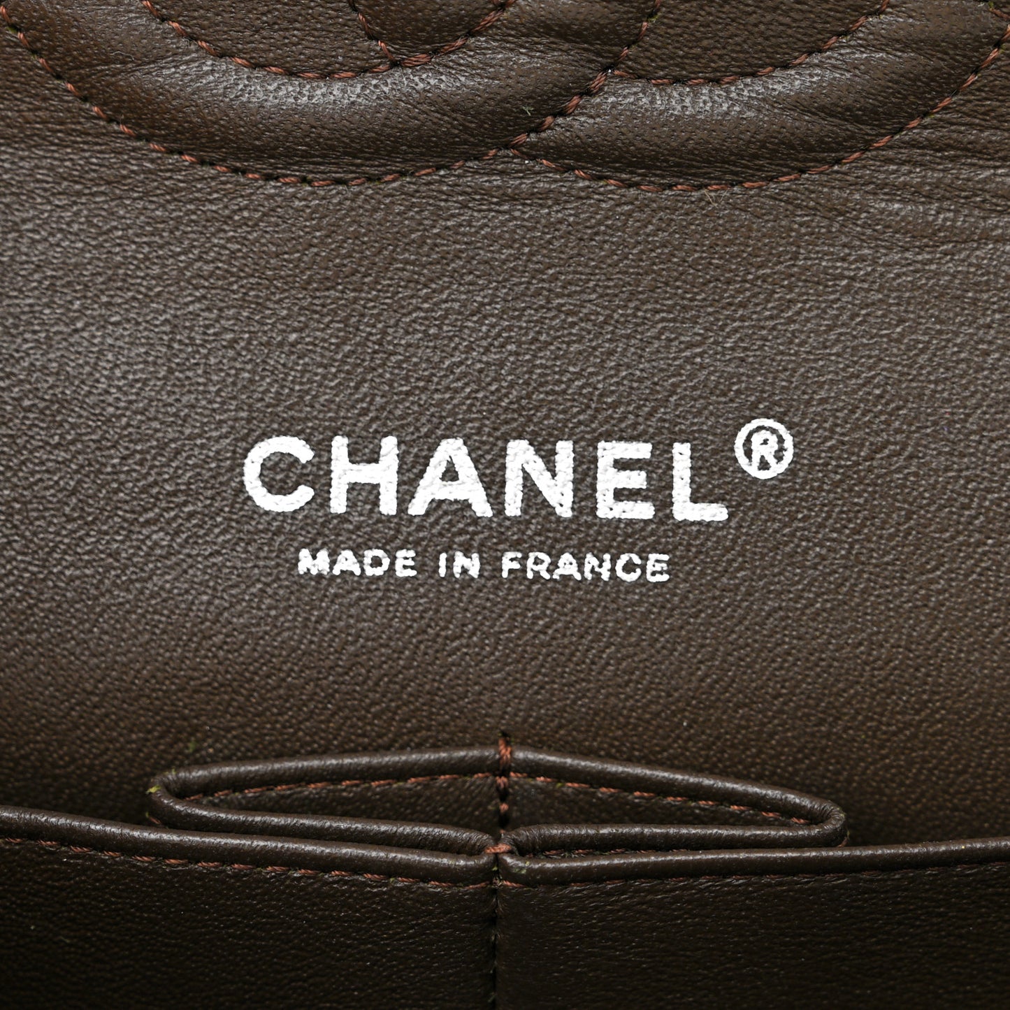 Patent Quilted Medium Double Flap Brown