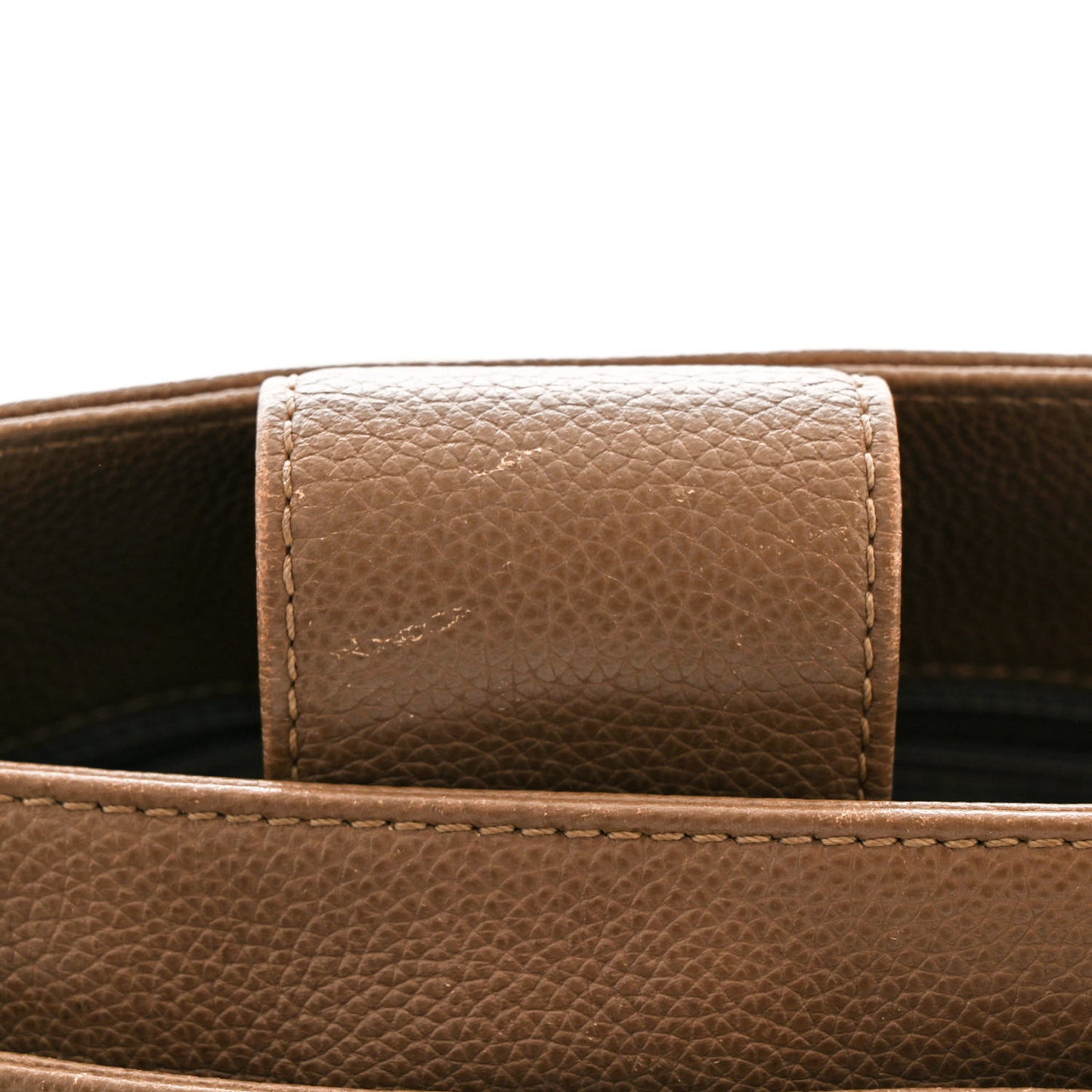 Calfskin Cerf Executive Shopper Tote Light Brown