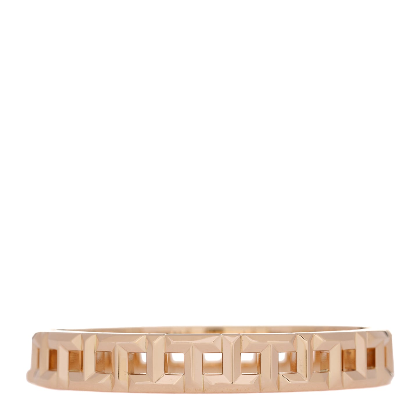 18K Rose Gold Wide T True Hinged Bangle Bracelet