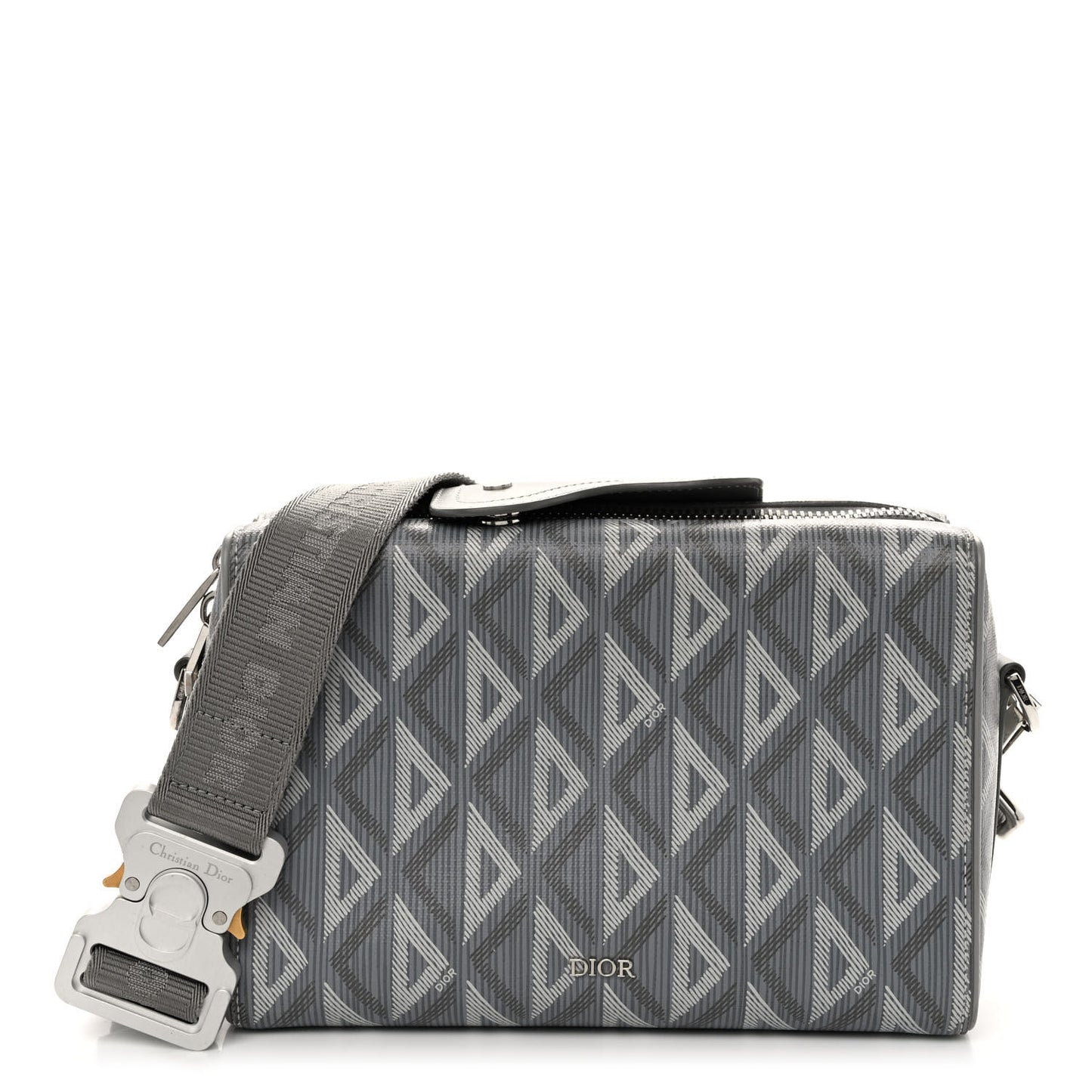 Coated Canvas CD Diamond Lingot 22 Bag Gray