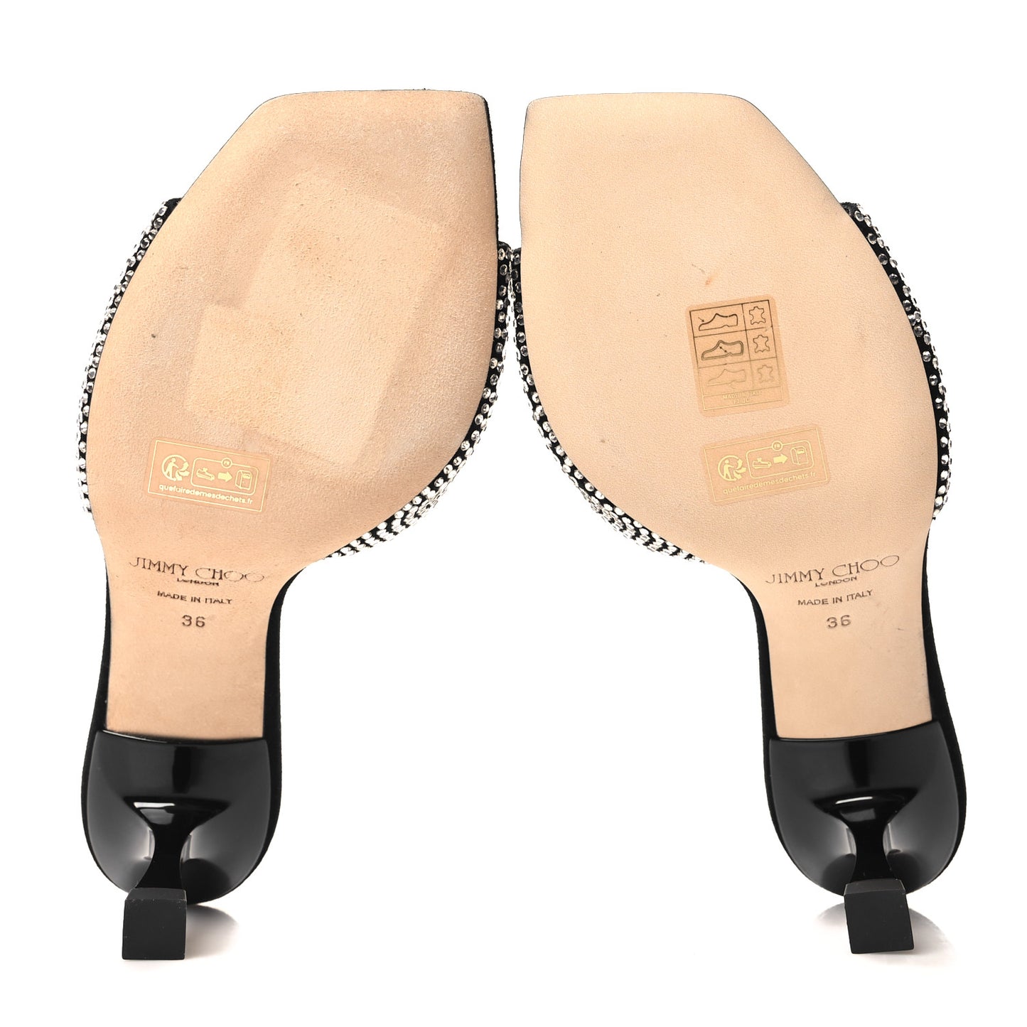 Crystal Skye 70 Mules 36 Black