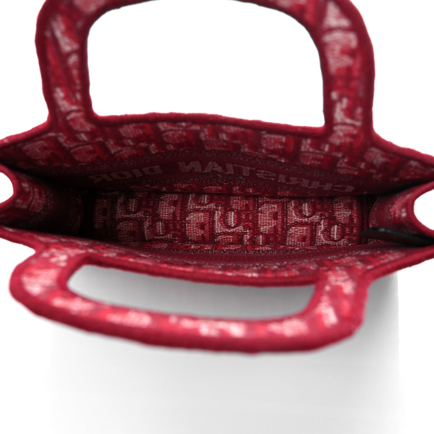 Oblique Mini Book Tote Red Multicolor