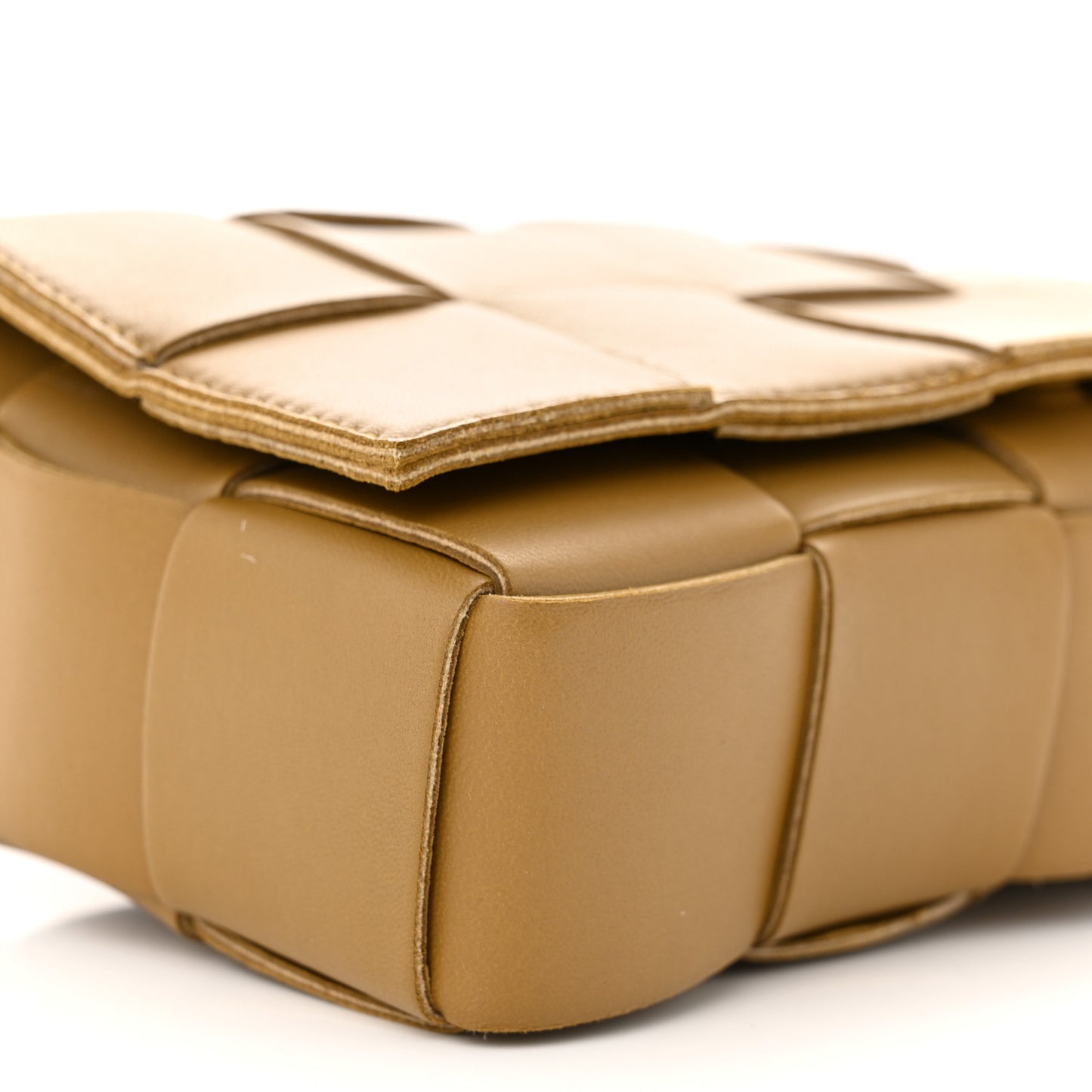 Lambskin Maxi Intrecciato Cassette Crossbody Bag Acorn