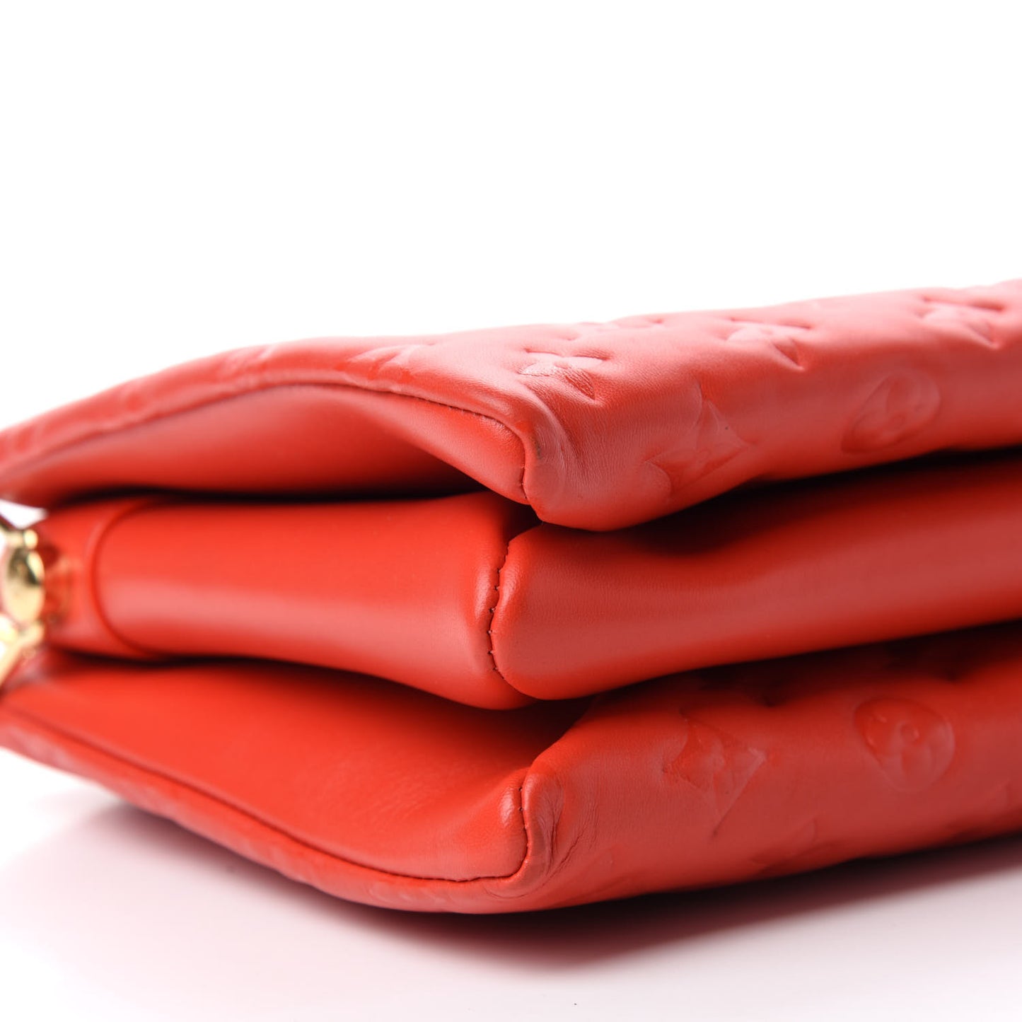 Lambskin Embossed Monogram Coussin PM Red