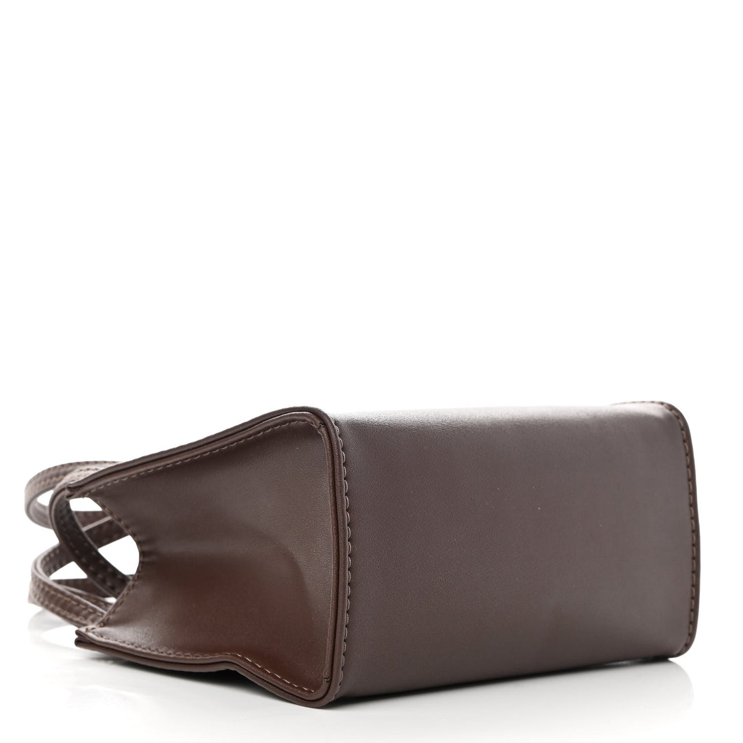 Vegan Leather Small Shopping Bag Chocolate