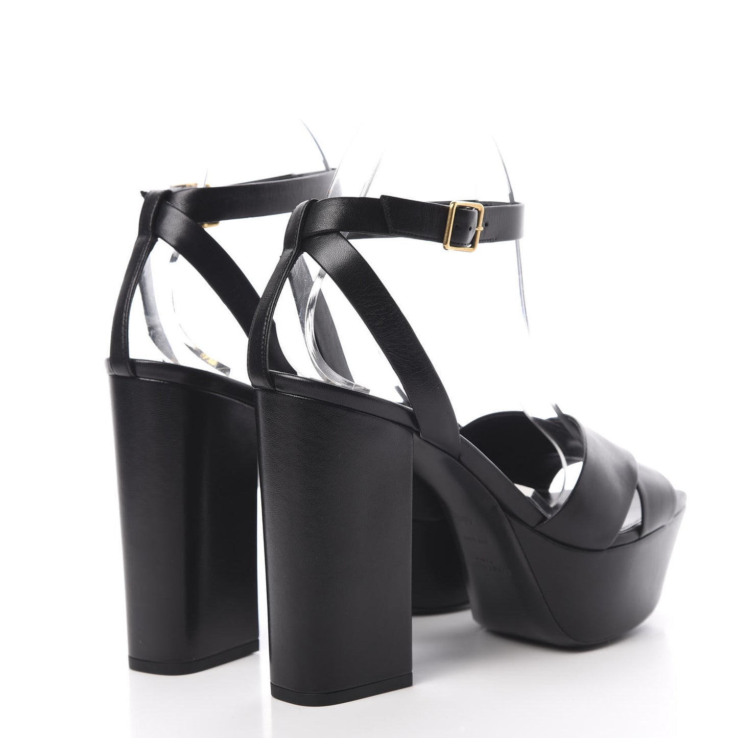 Calfskin Farrah 80 Platform Sandals 40.5 Black