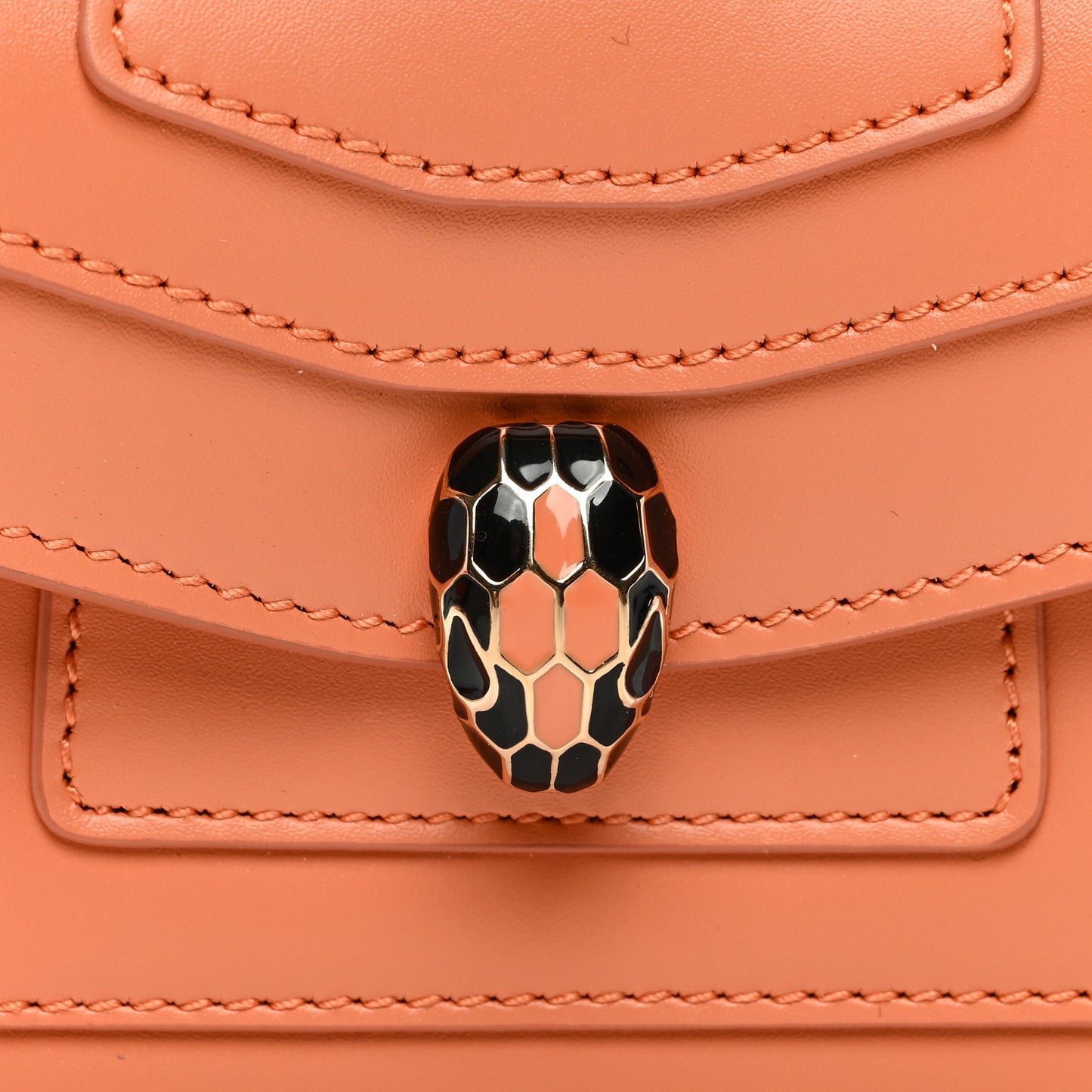 Calfskin Serpenti Forever Miniature Bag Charm Coral