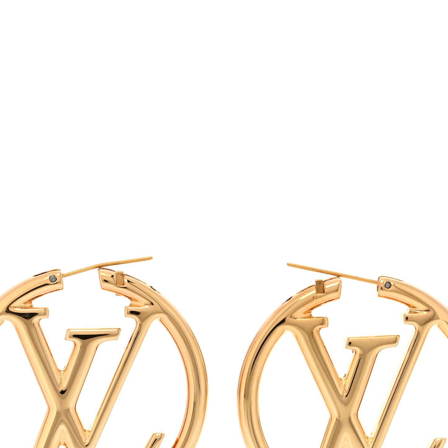 Metal Louise Hoop Earrings Gold