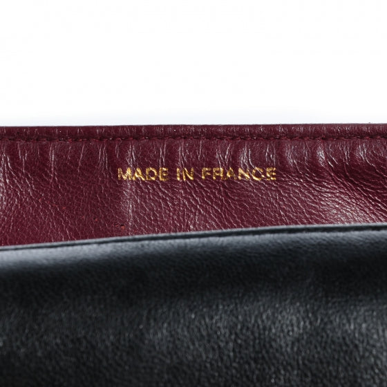 Lambskin Quilted Mini Square Flap Black
