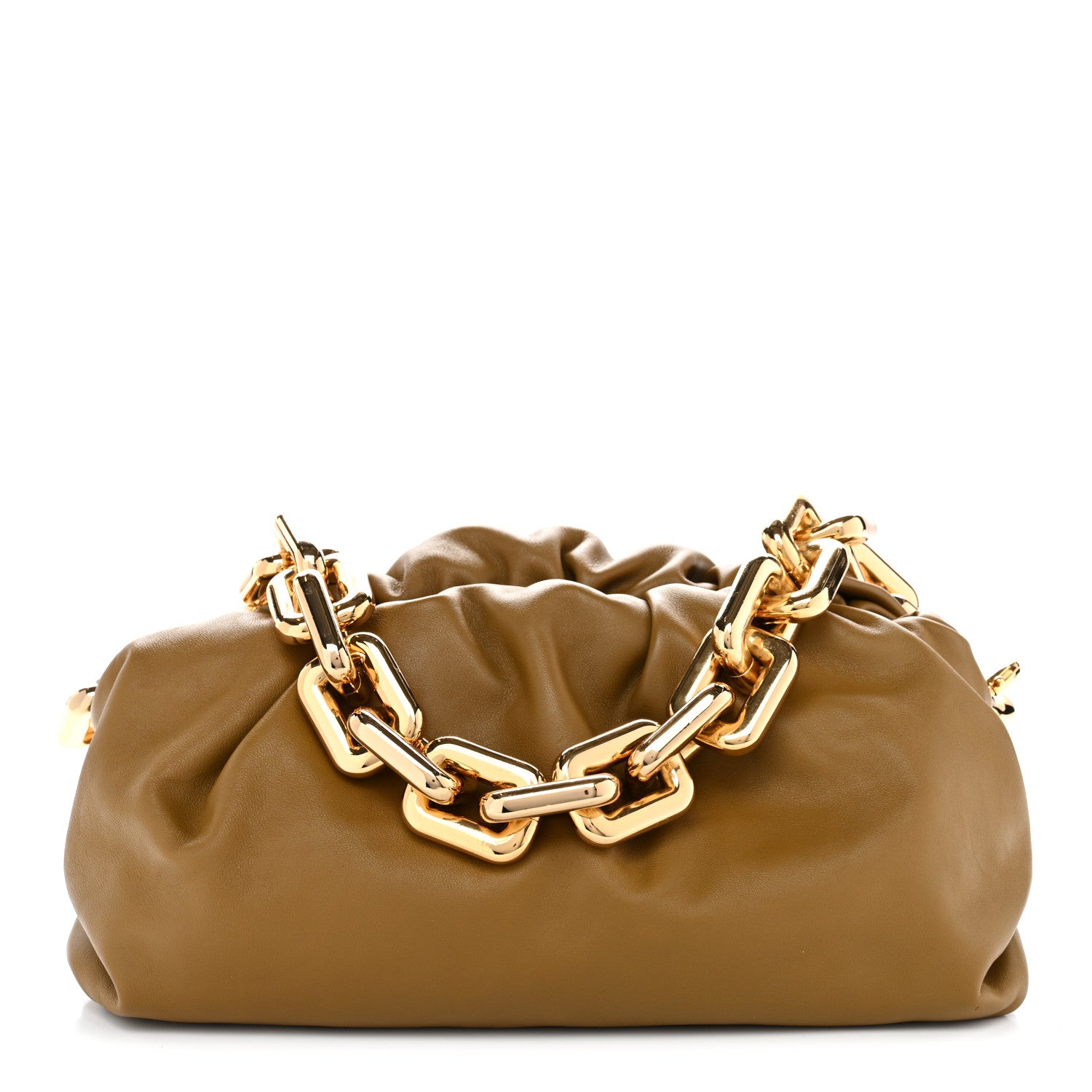 Bottega Veneta Calfskin The Pouch Chain Teak 1849755 – FASHIONPHILE
