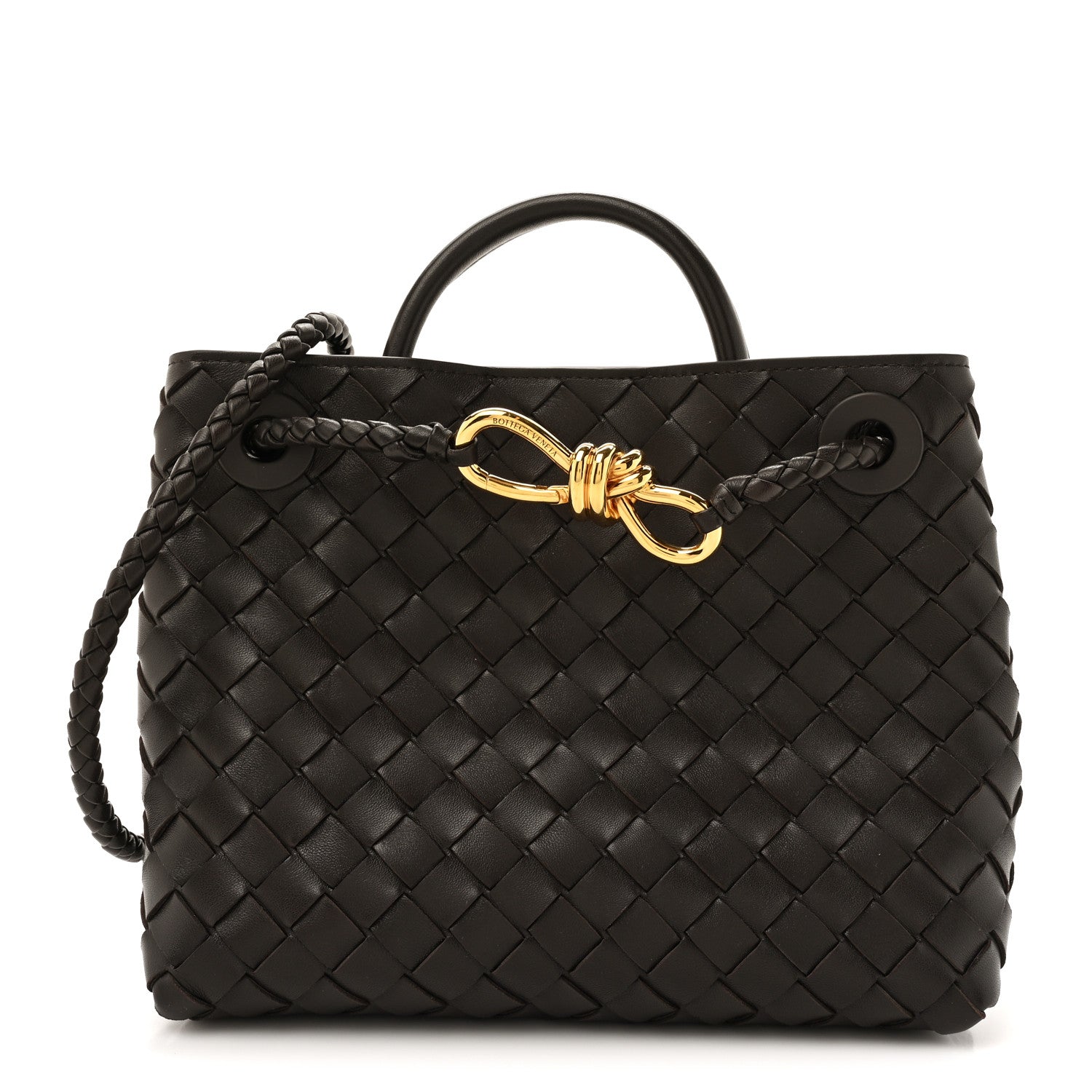 Bottega Veneta Nappa Intrecciato Small Andiamo Shoulder Bag