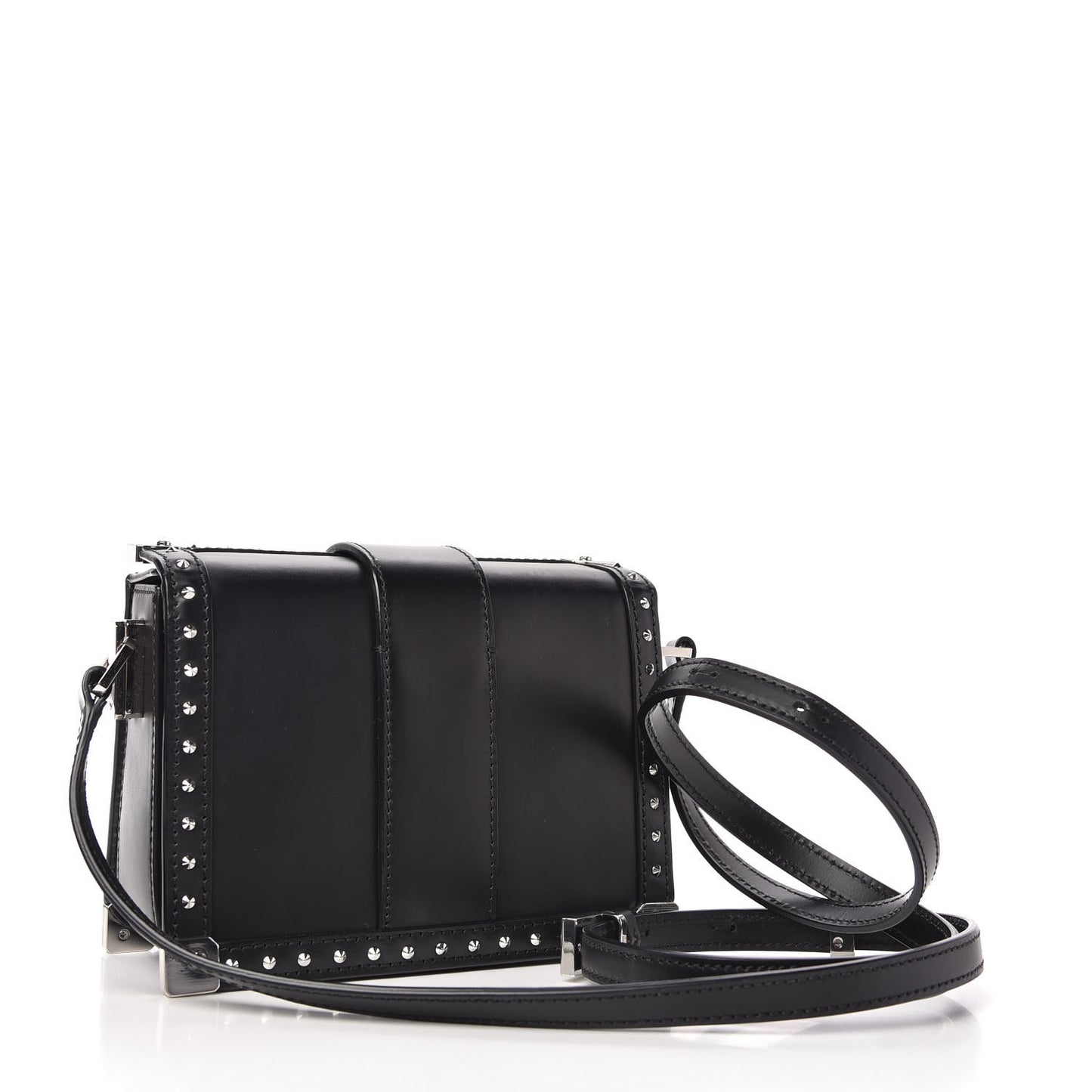 Brocade Embroidered Velvet Calfskin Mini Mitte Crossbody Black