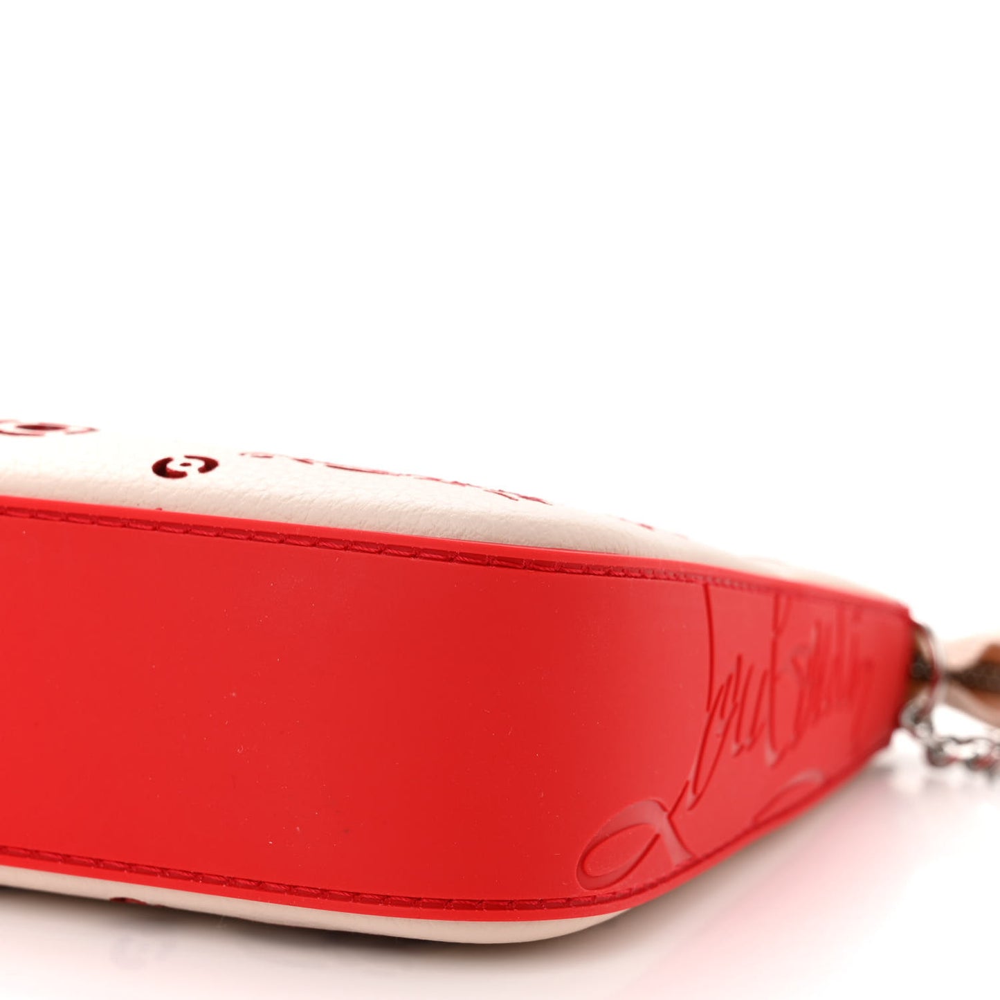 Calfskin Loubila Loubinthesky Chain Clutch Leche