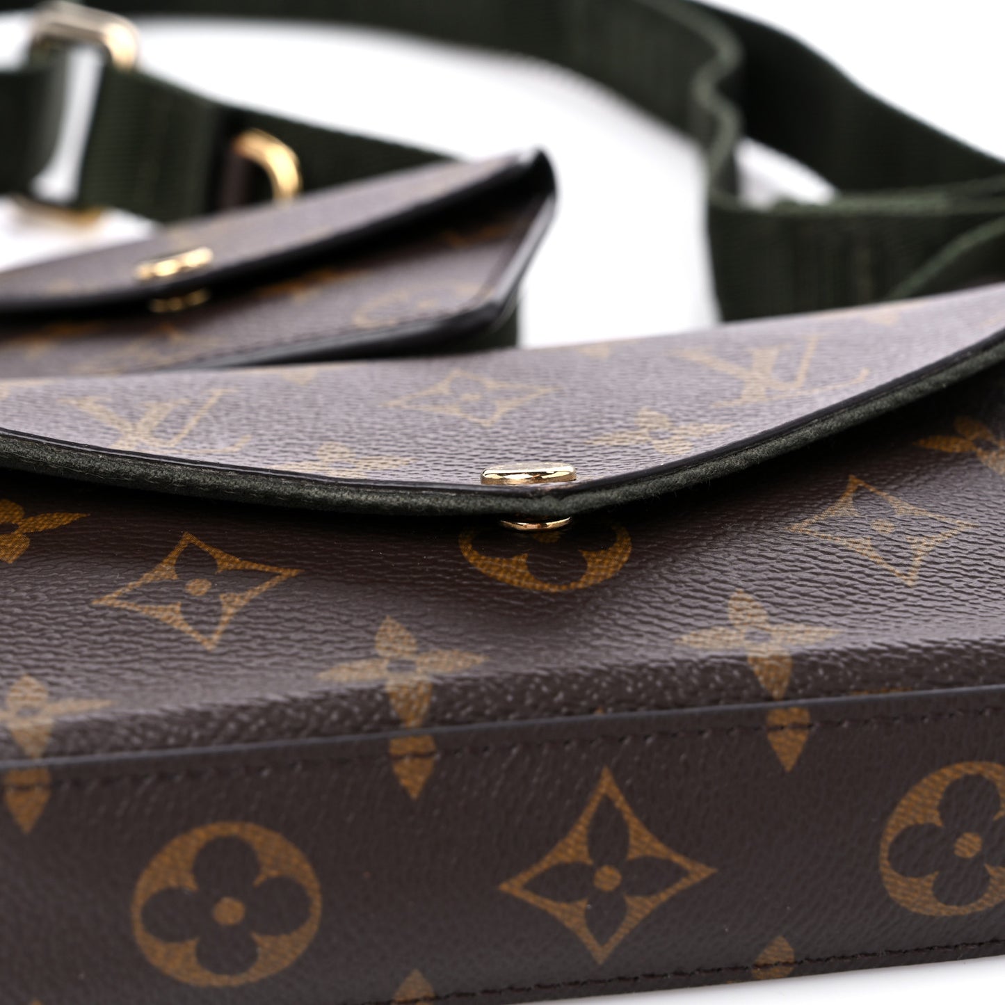 Monogram Felicie Strap & Go Kaki