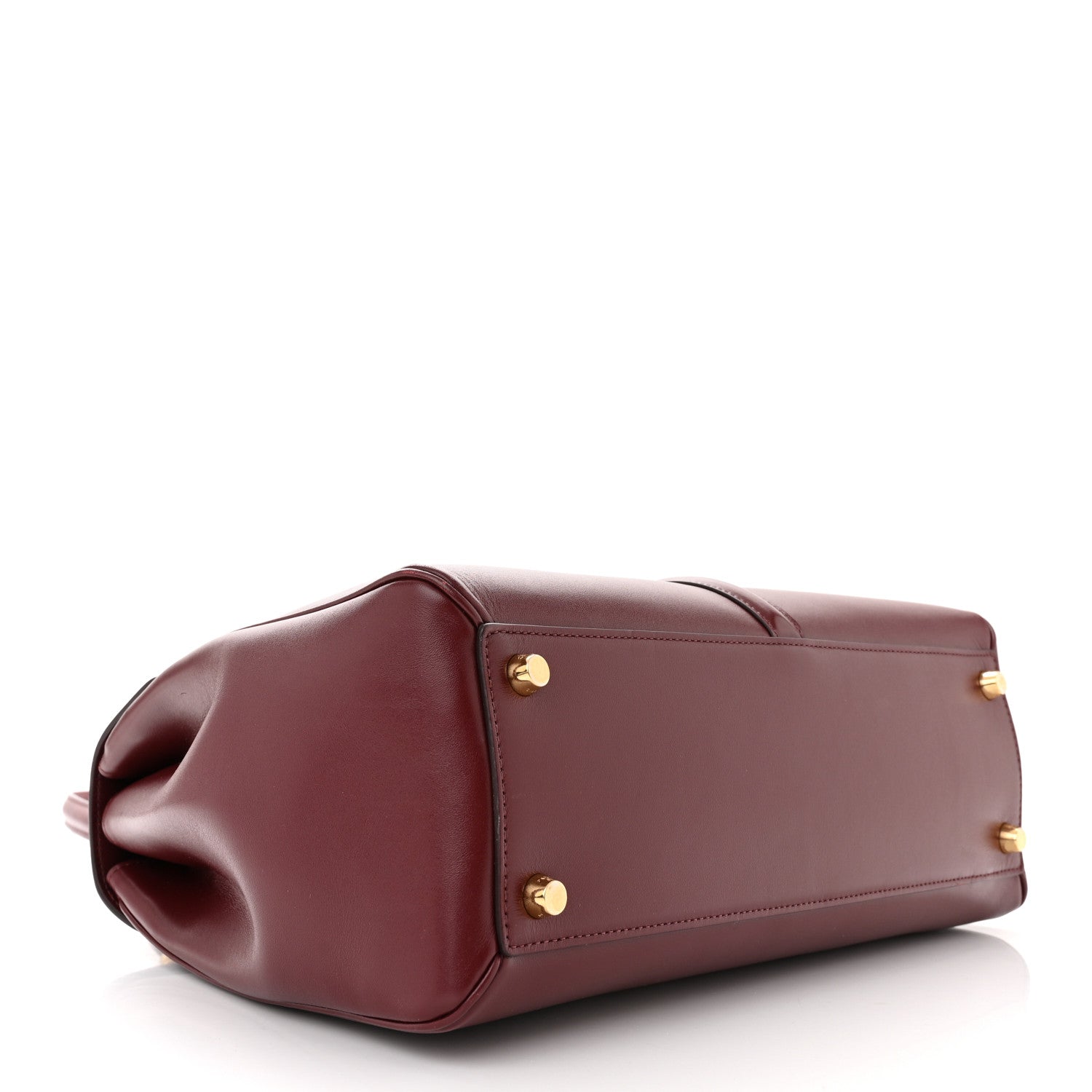 Celine Satinated Calfskin Medium 16 Top Handle Bag Light Burgundy 4 of 11