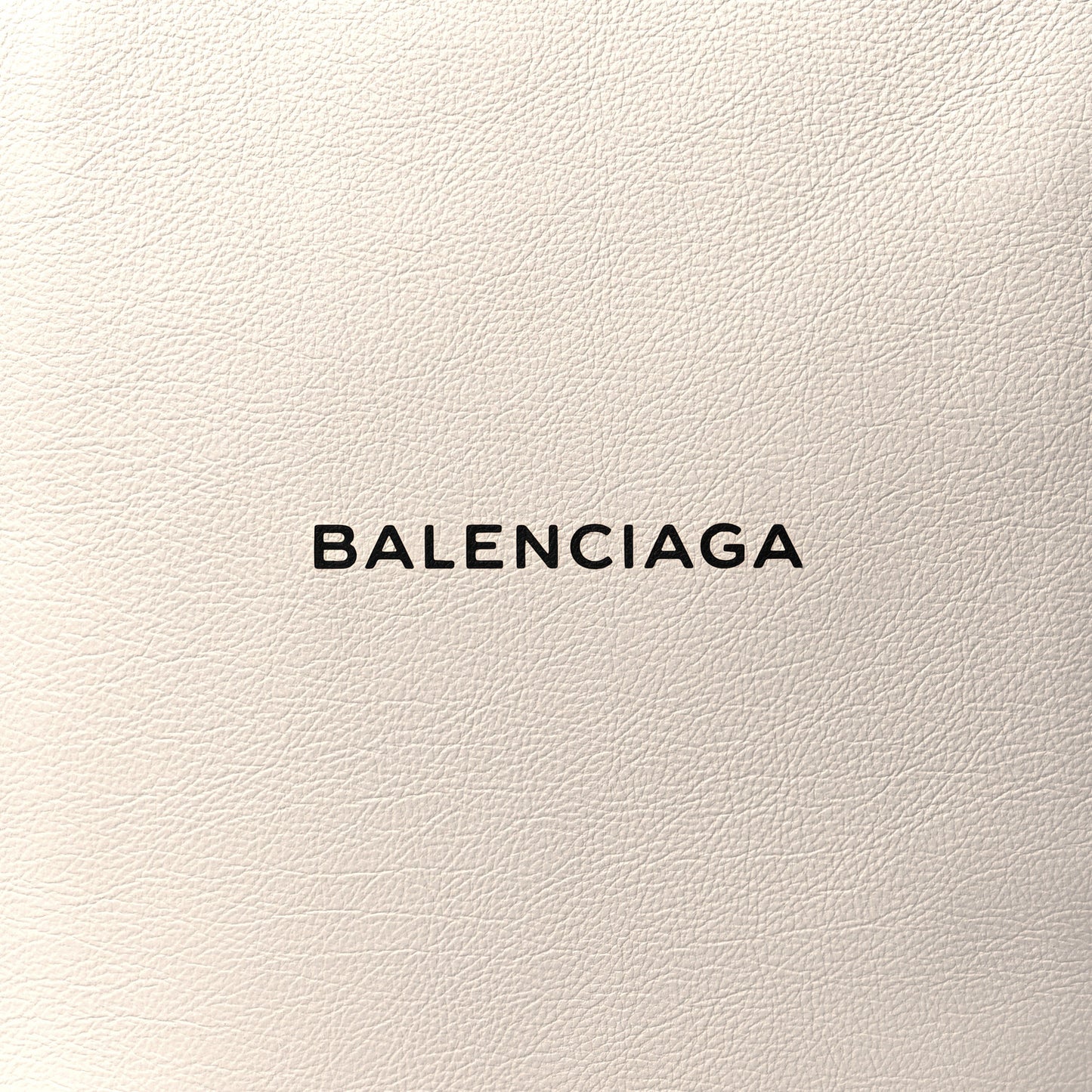 Calfskin Medium Logo North South Shopping Tote White