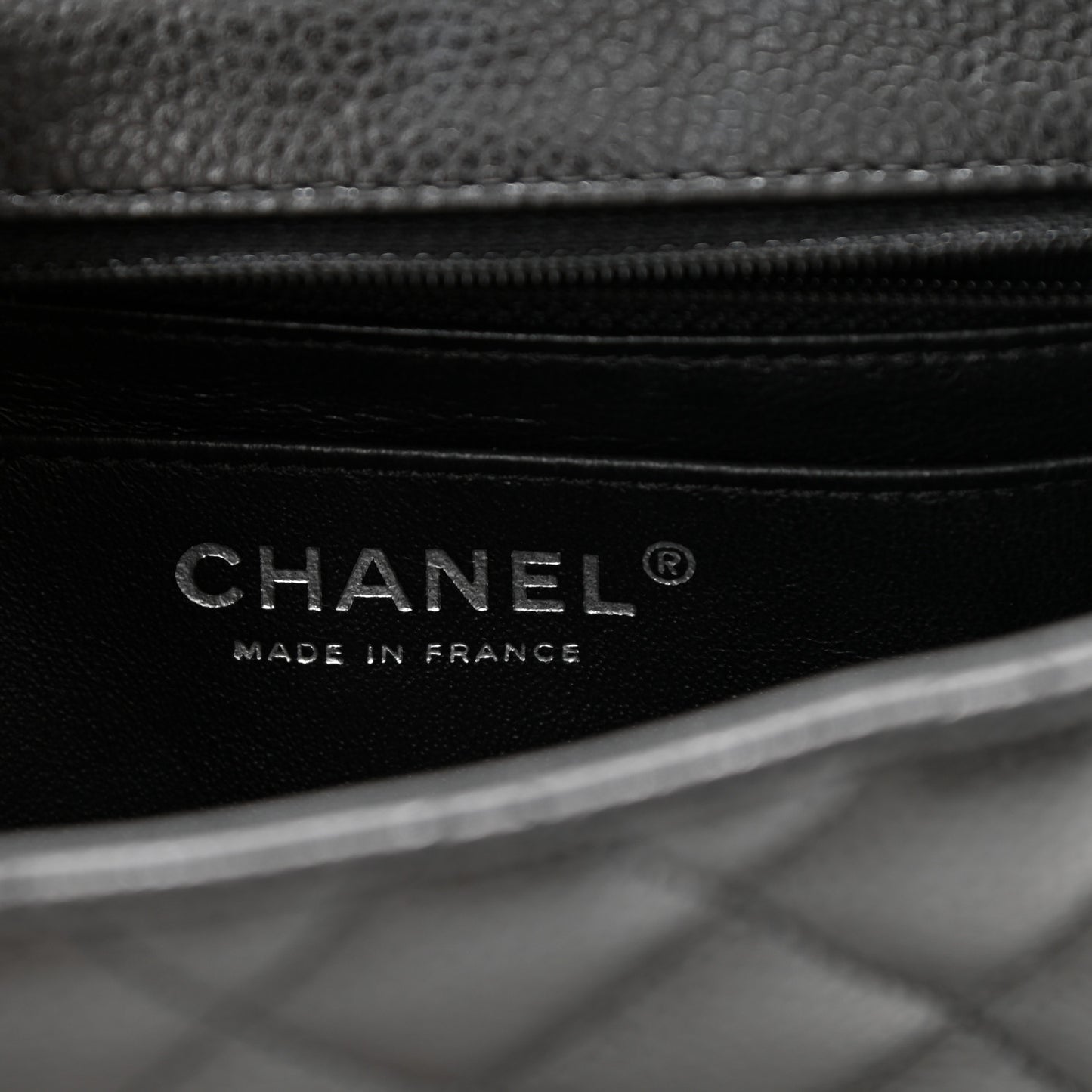 Caviar Quilted Mini Square Flap Black