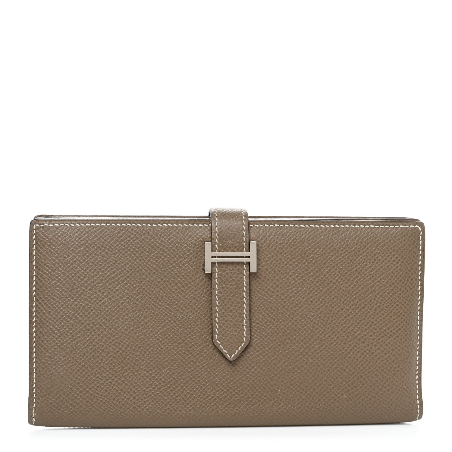 Hermes Epsom Bearn Gusset Wallet Etoupe 1 of 14