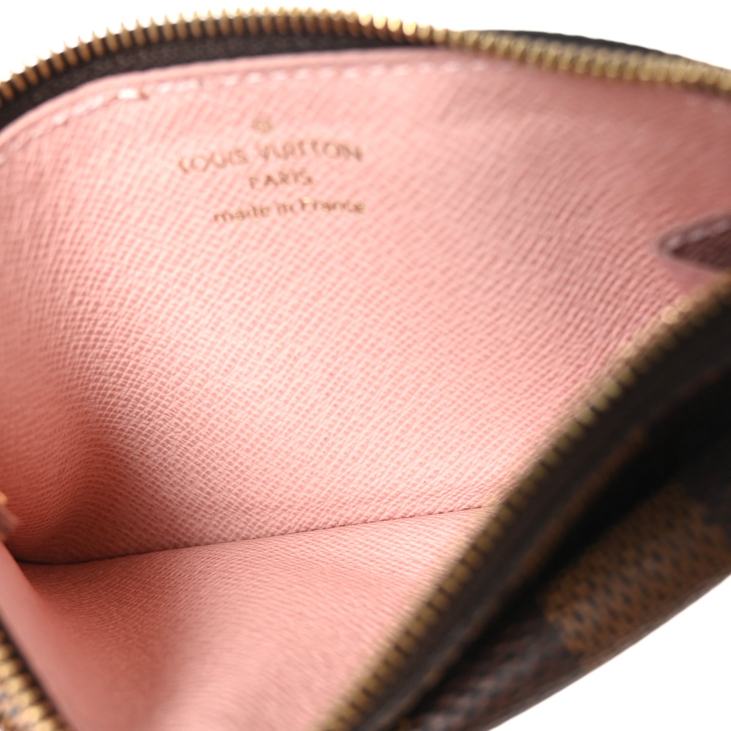 Damier Ebene Recto Verso Card Holder Rose Ballerine