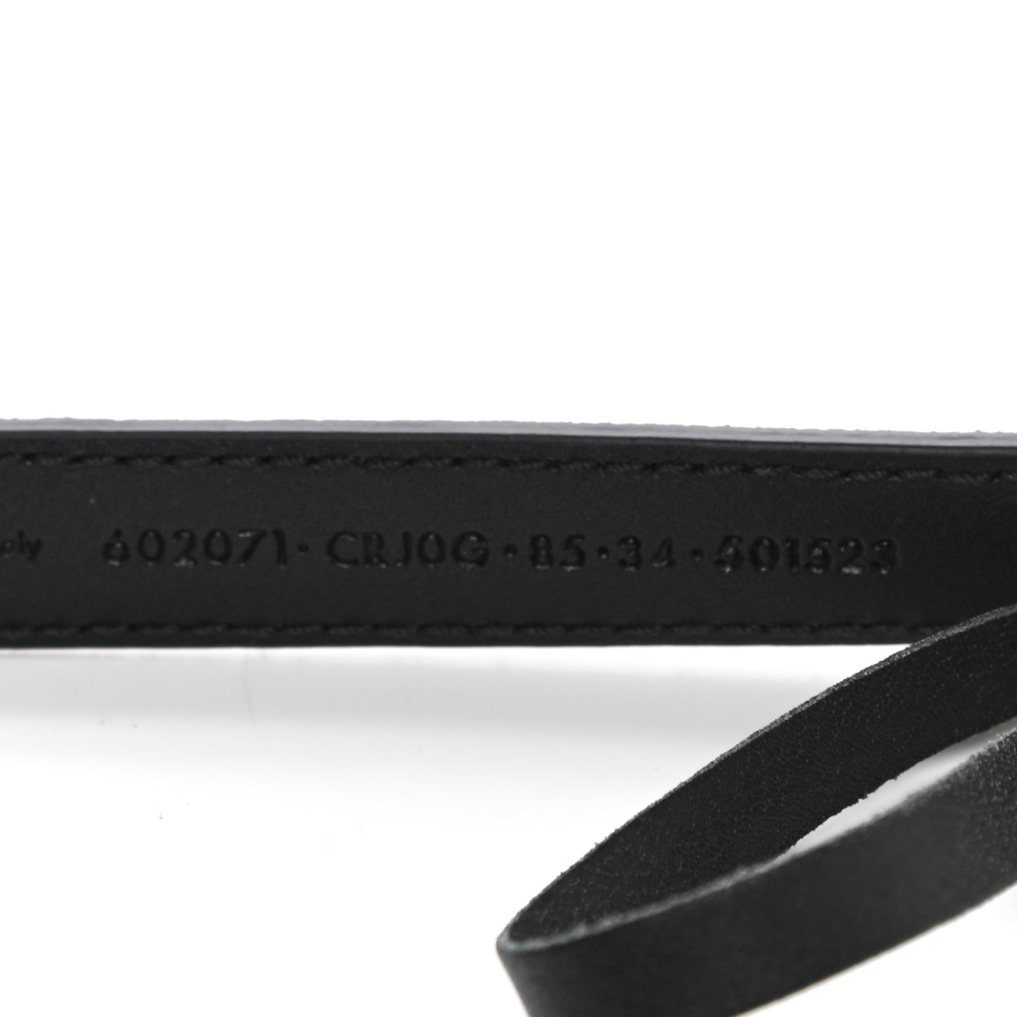 Suede Calfskin Torchon Double G 15mm Belt 85 34 Black