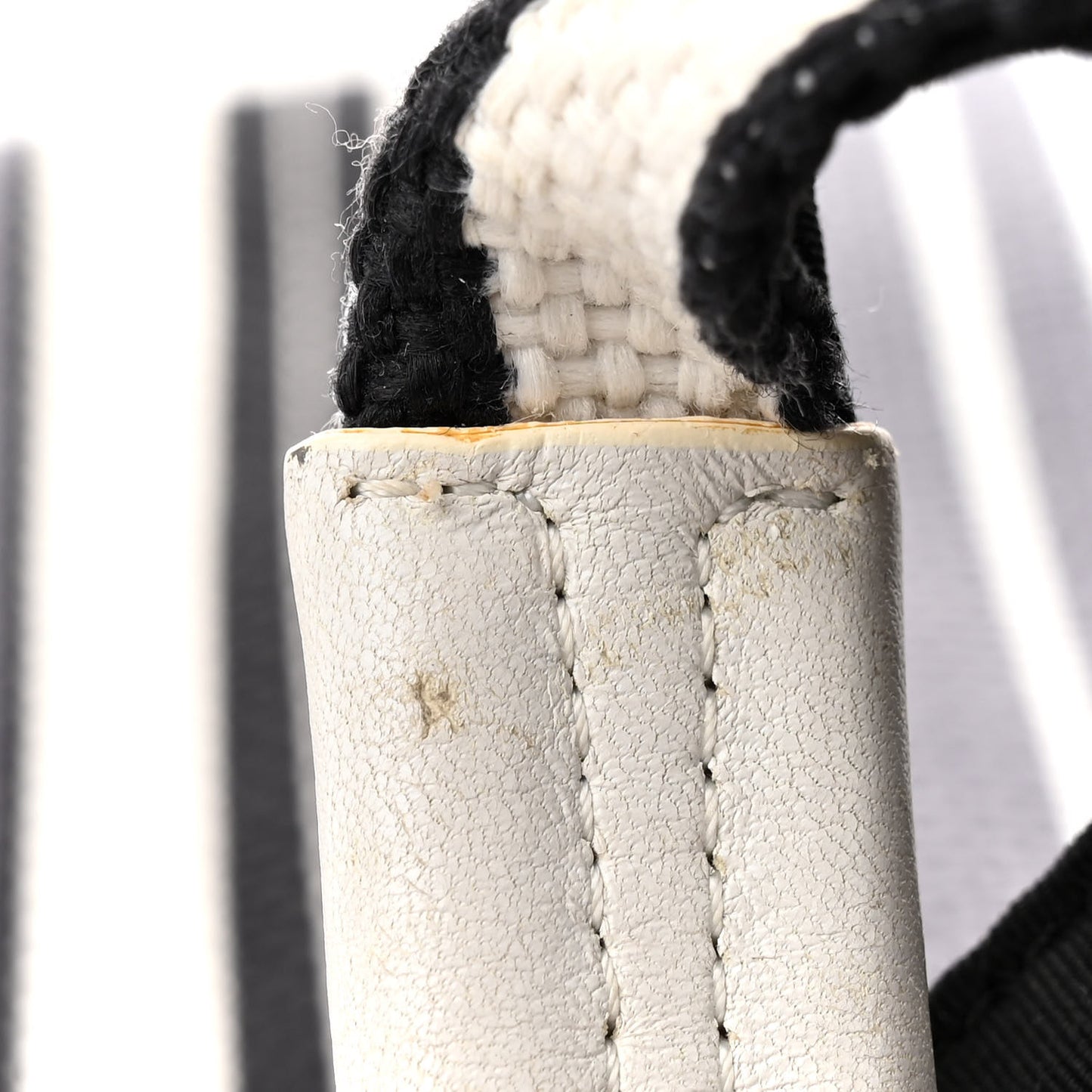 Striped Canvas CC Tote Blue White Black