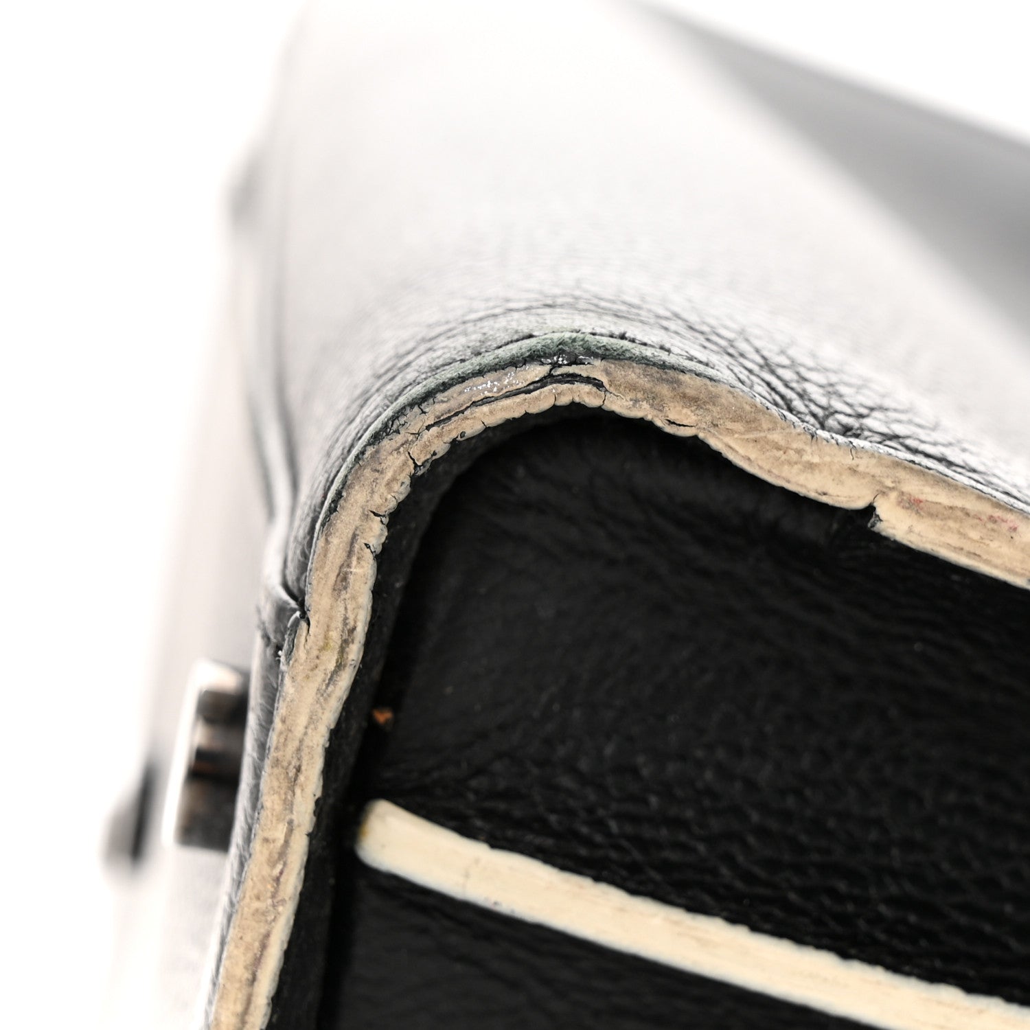 Saint Laurent Calfskin Small Sac De Jour Black White 12 of 13