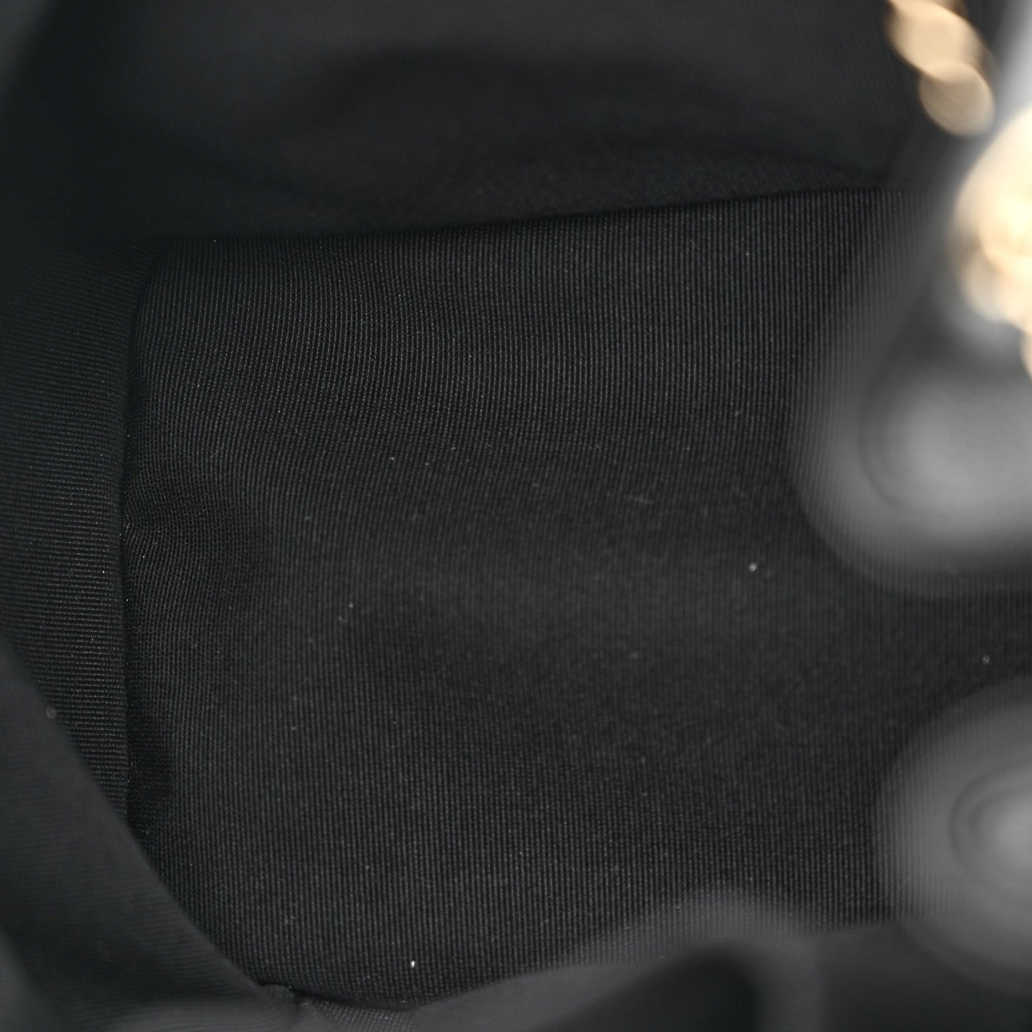 Lambskin Quilted Large Duma Drawstring Backpack Black