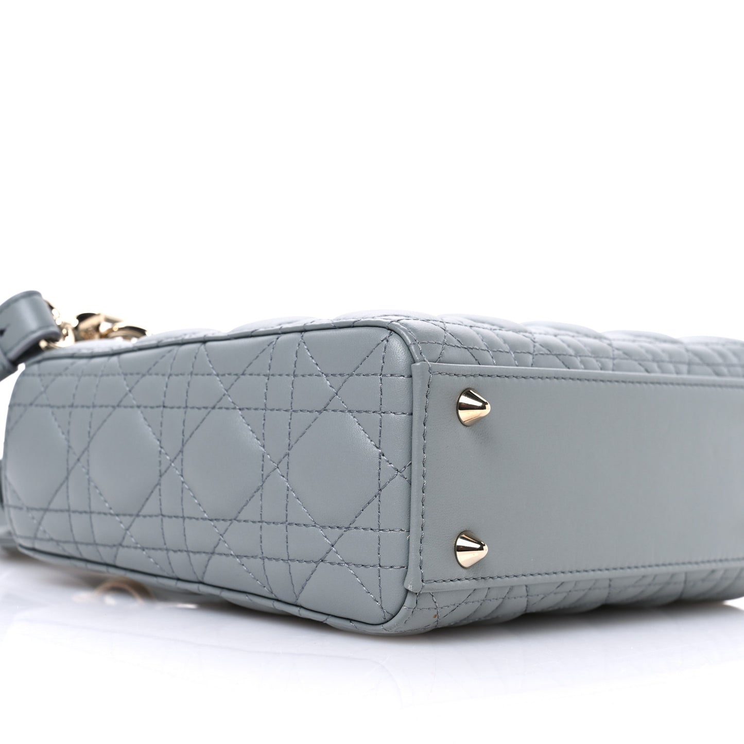 Lambskin Cannage Small My ABCDior Lady Dior Grey
