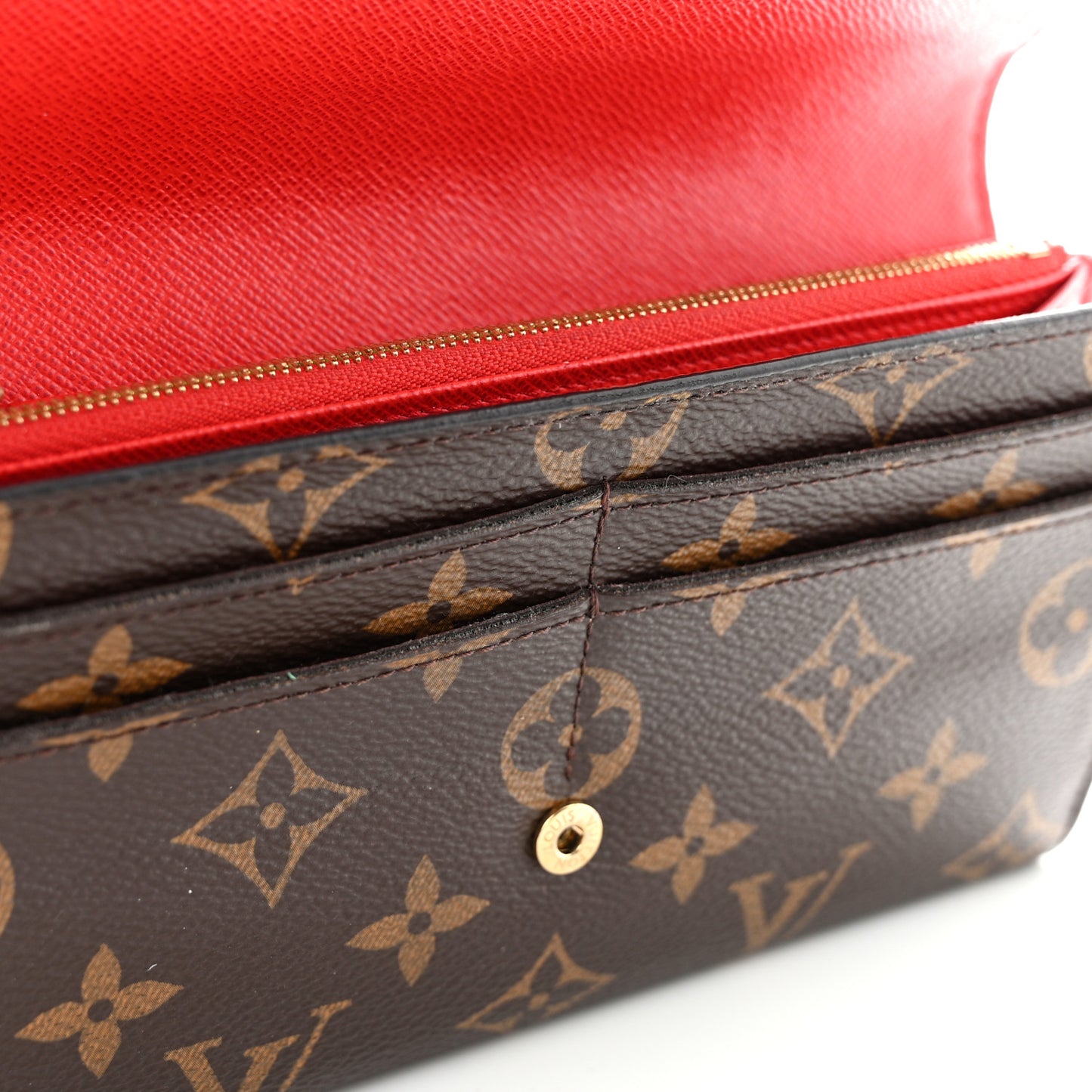 Monogram Sarah Wallet NM Coquelicot