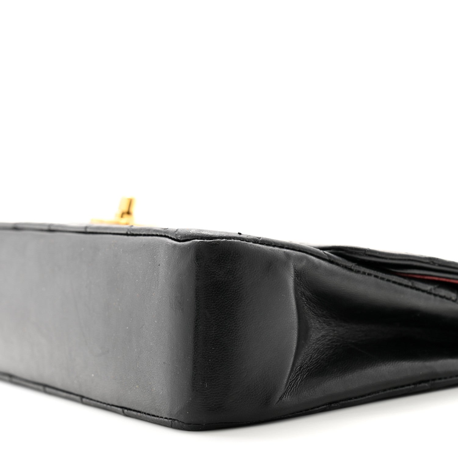 Chanel Lambskin Quilted Medium Double Flap Black 11 of 13