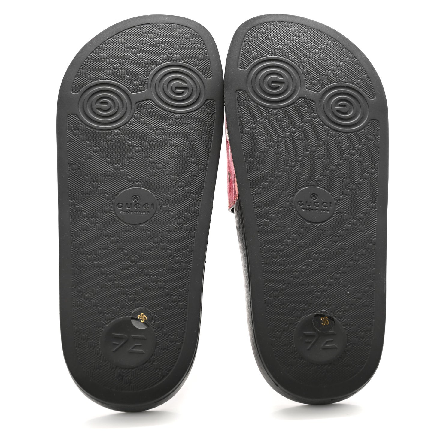 GG Supreme Monogram Blooms Slide Sandals 36 Beige Multicolor