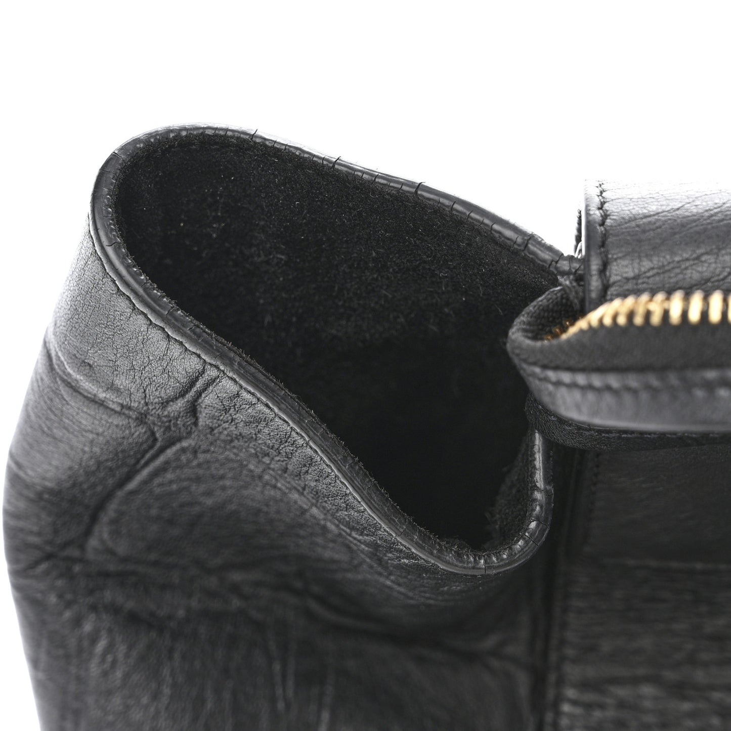 Calfskin Crocodile Embossed Small Belt Bag Black