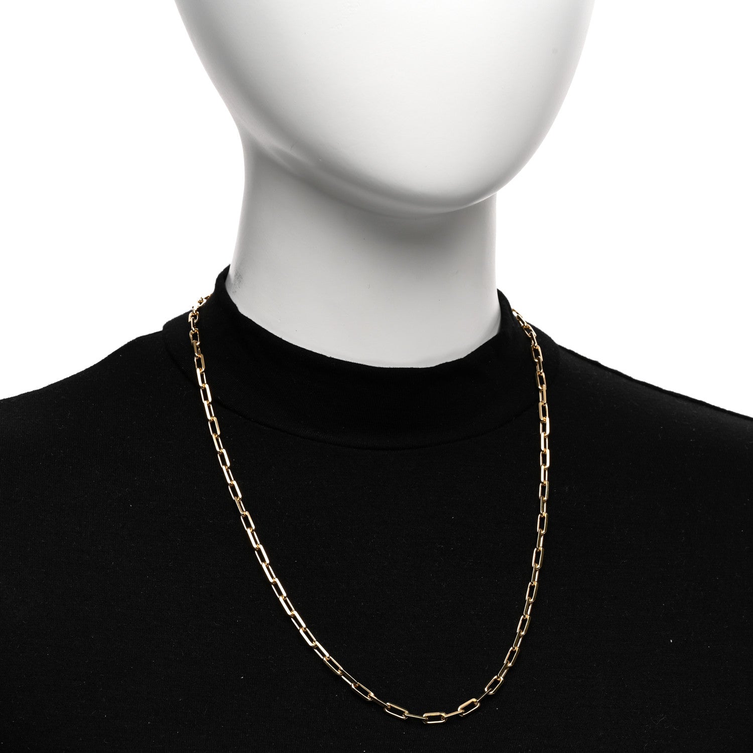 Cartier 18K Yellow Gold SM Santos De Cartier Link Necklace 22" 2 of 5
