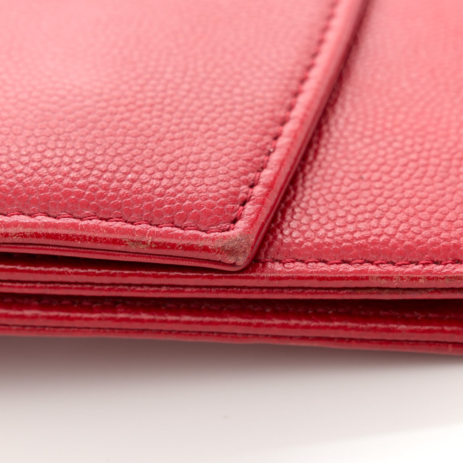 Chanel Caviar Sevruga Wallet on Chain WOC Red 16 of 16