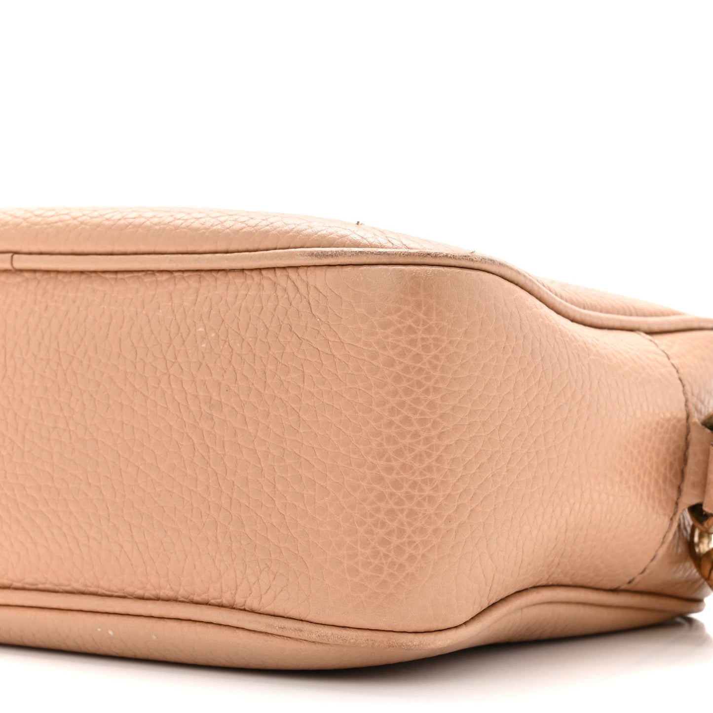 Pebbled Calfskin Small Soho Disco Bag Camelia