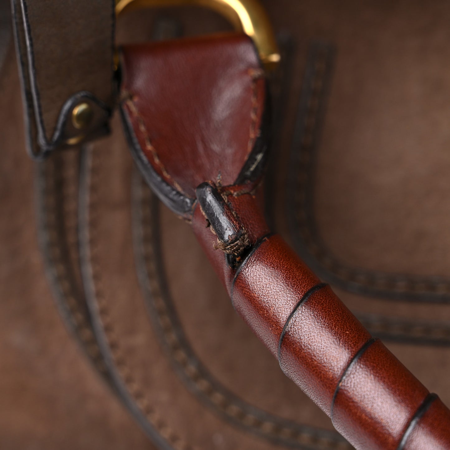 Nubuck Medium Marcie Satchel Dark Brown