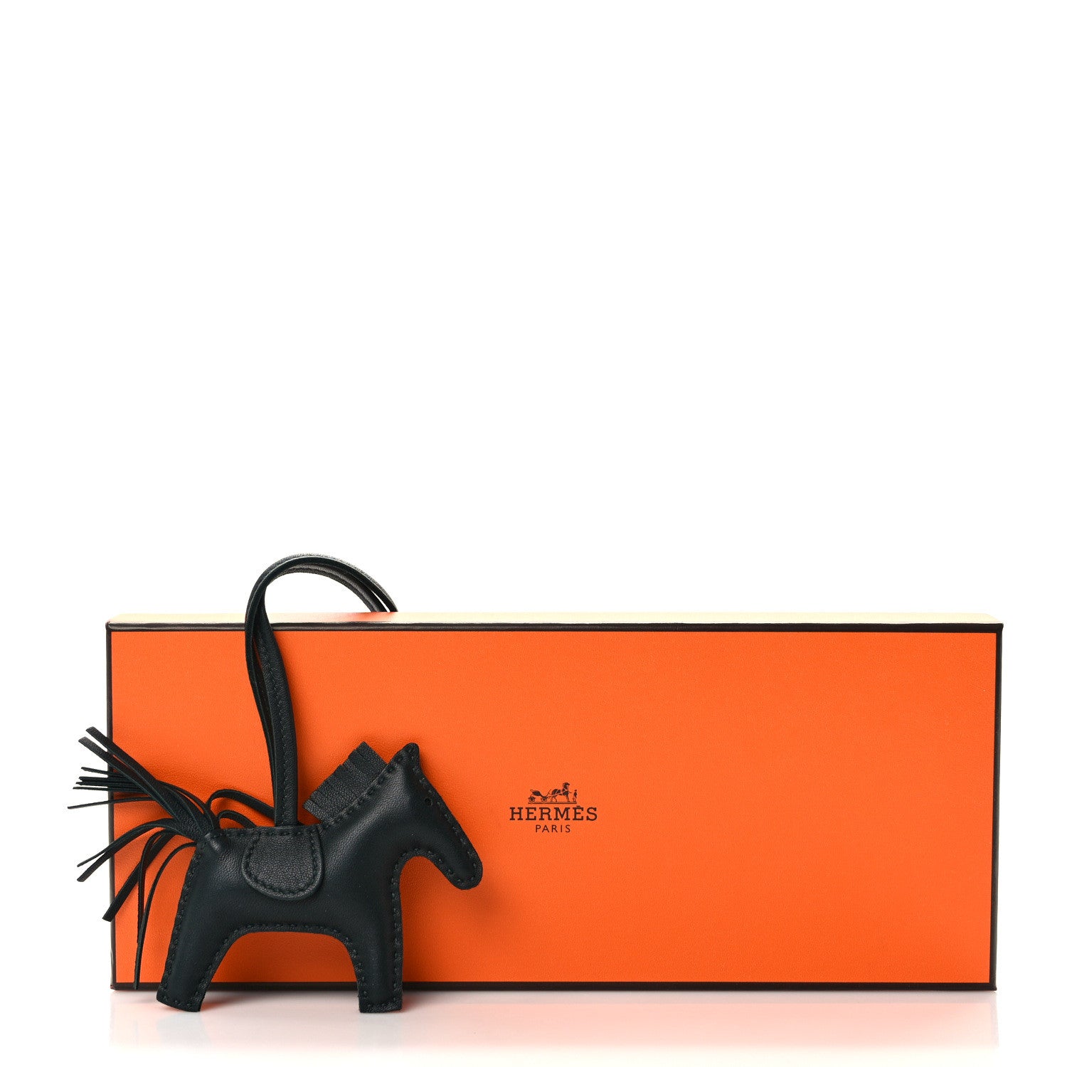 Hermes Milo Lambskin Grigri Rodeo Horse Bag Charm PM Vert Cypress 5 of 5