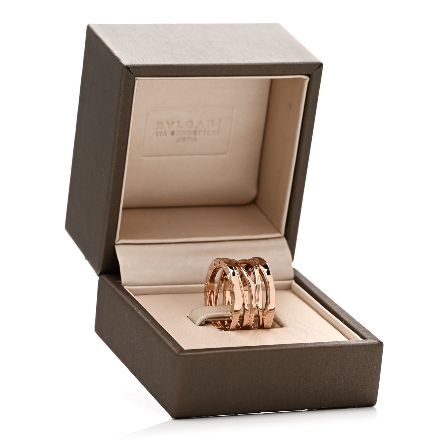18K Rose Gold B.Zero1 Legend Four-Band Ring 54 6.75