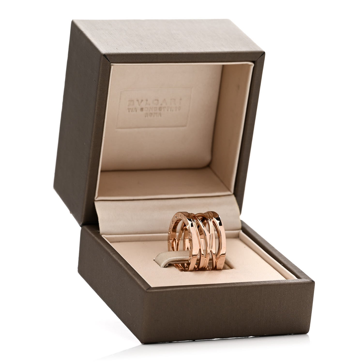 Bulgari 18K Rose Gold B.Zero1 Legend Four-Band Ring 54 6.75 3 of 6