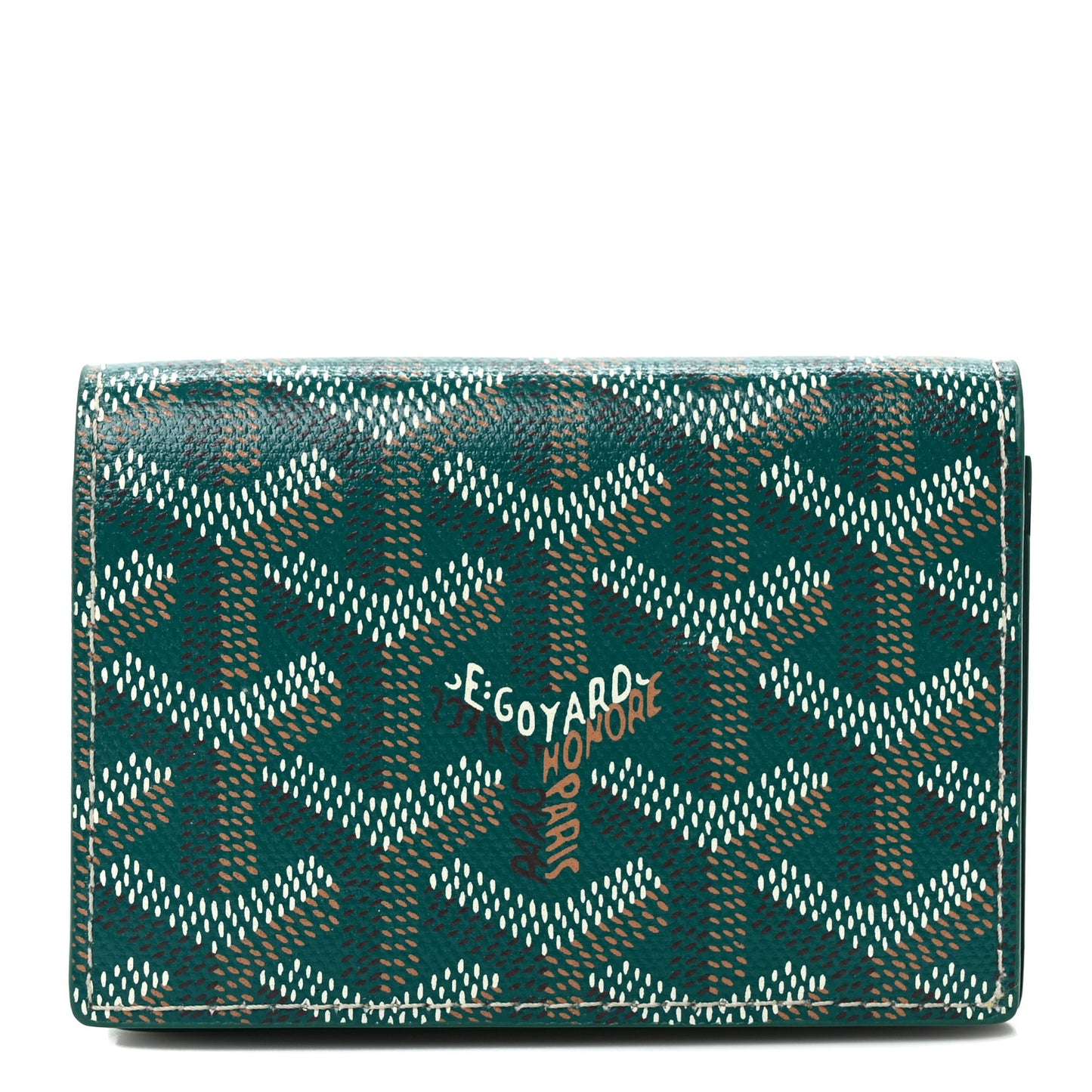 Goyardine Business Card Holder Green