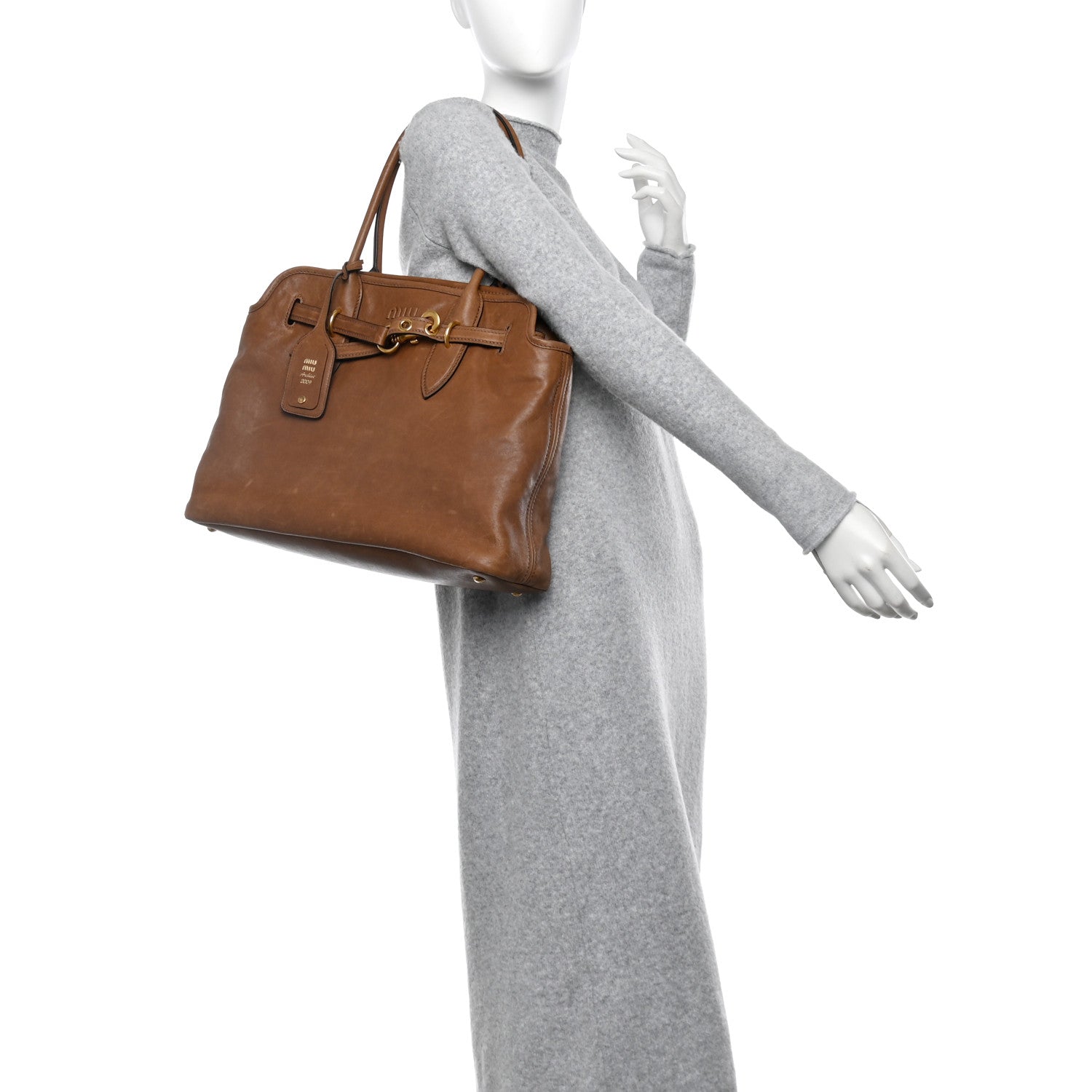 Miu Miu Nappa Medium Aventure Bag Rovere 2 of 9