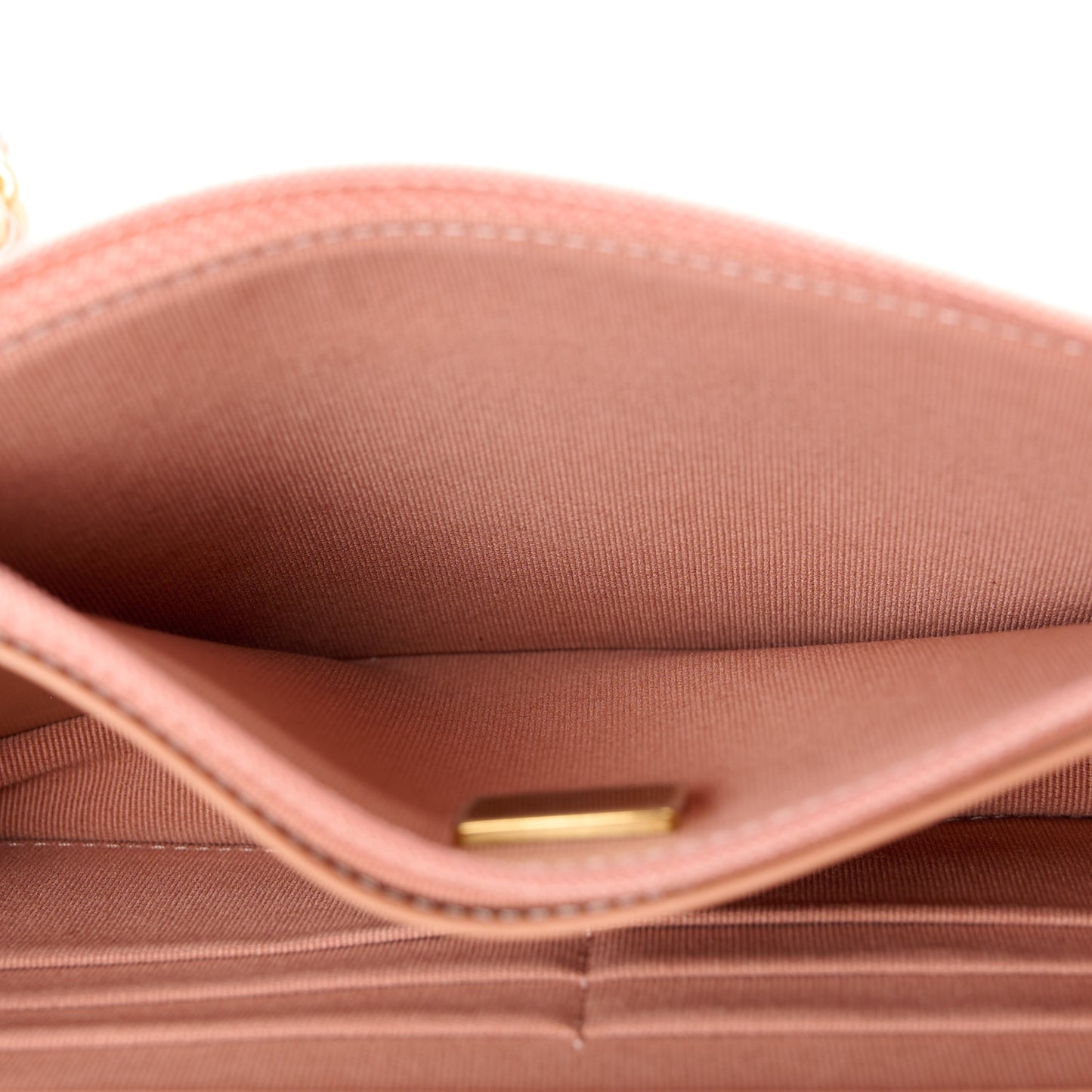 Lambskin Quilted Chanel 19 Wallet On Chain WOC Beige