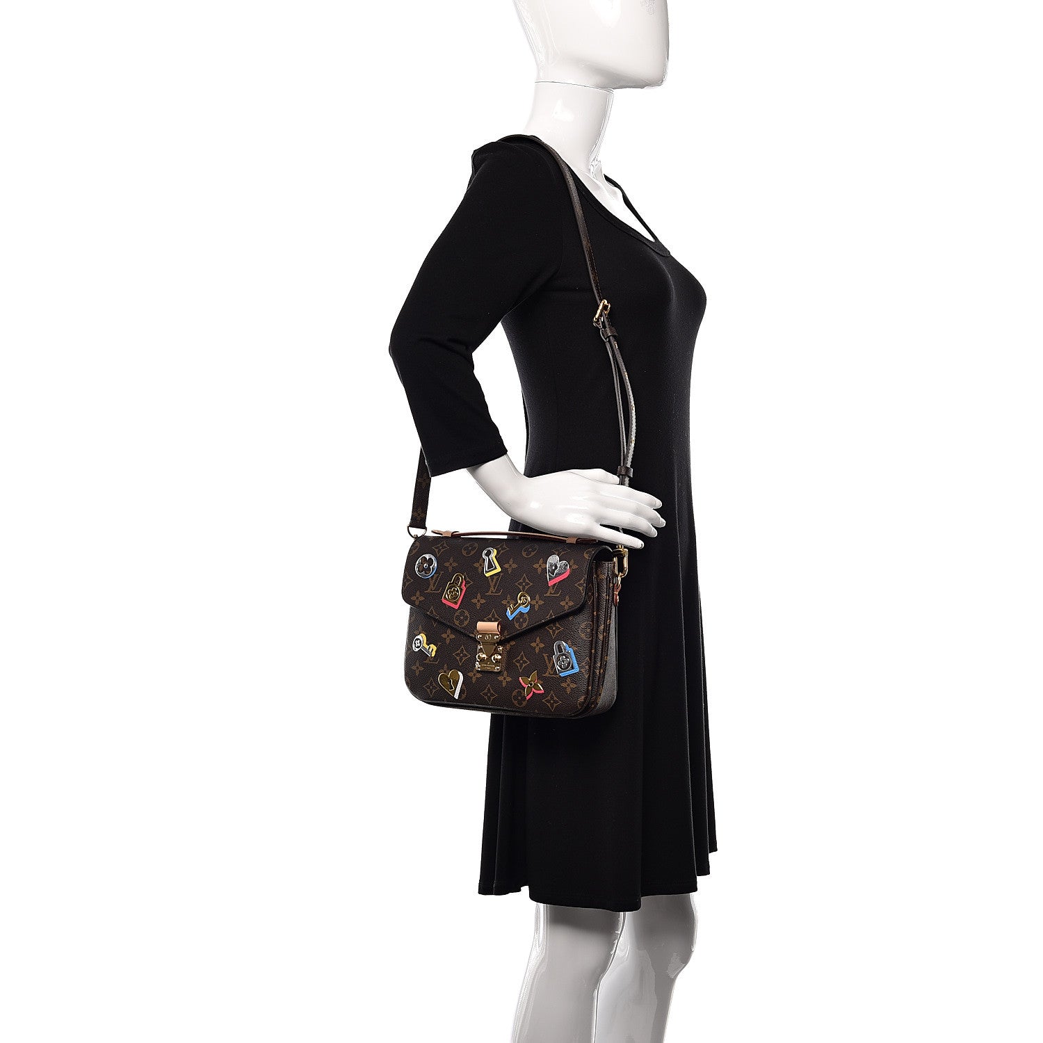 Louis Vuitton Monogram Love Lock Pochette Metis 2 of 9